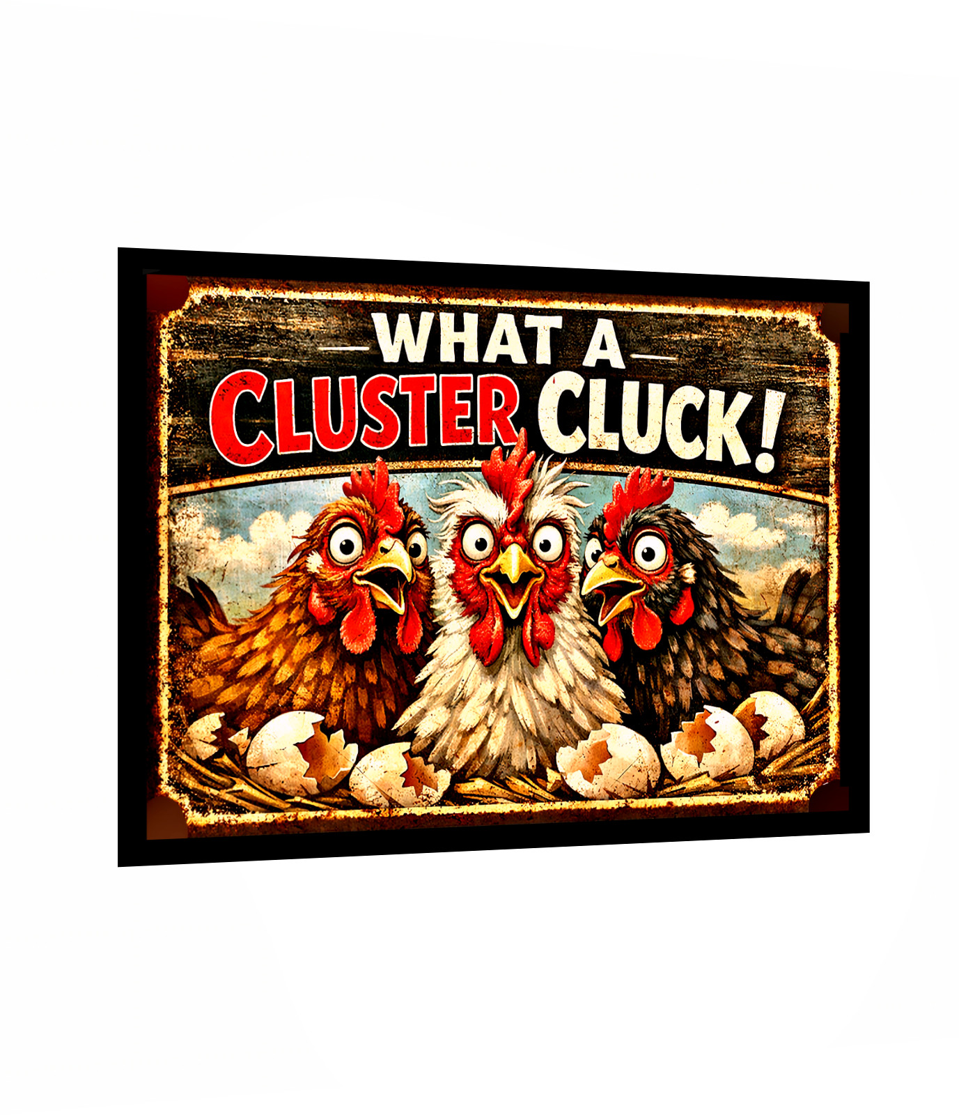 Chicken Coop What A Fuster Cluck Stickerl Sign Home Décor 4 Sizes Free Shipping