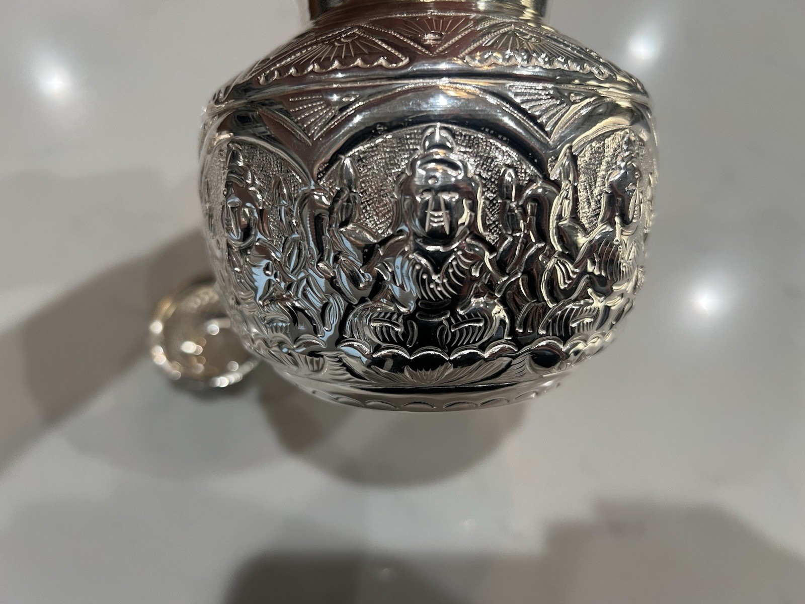 German Silver Pooja Thali Set
