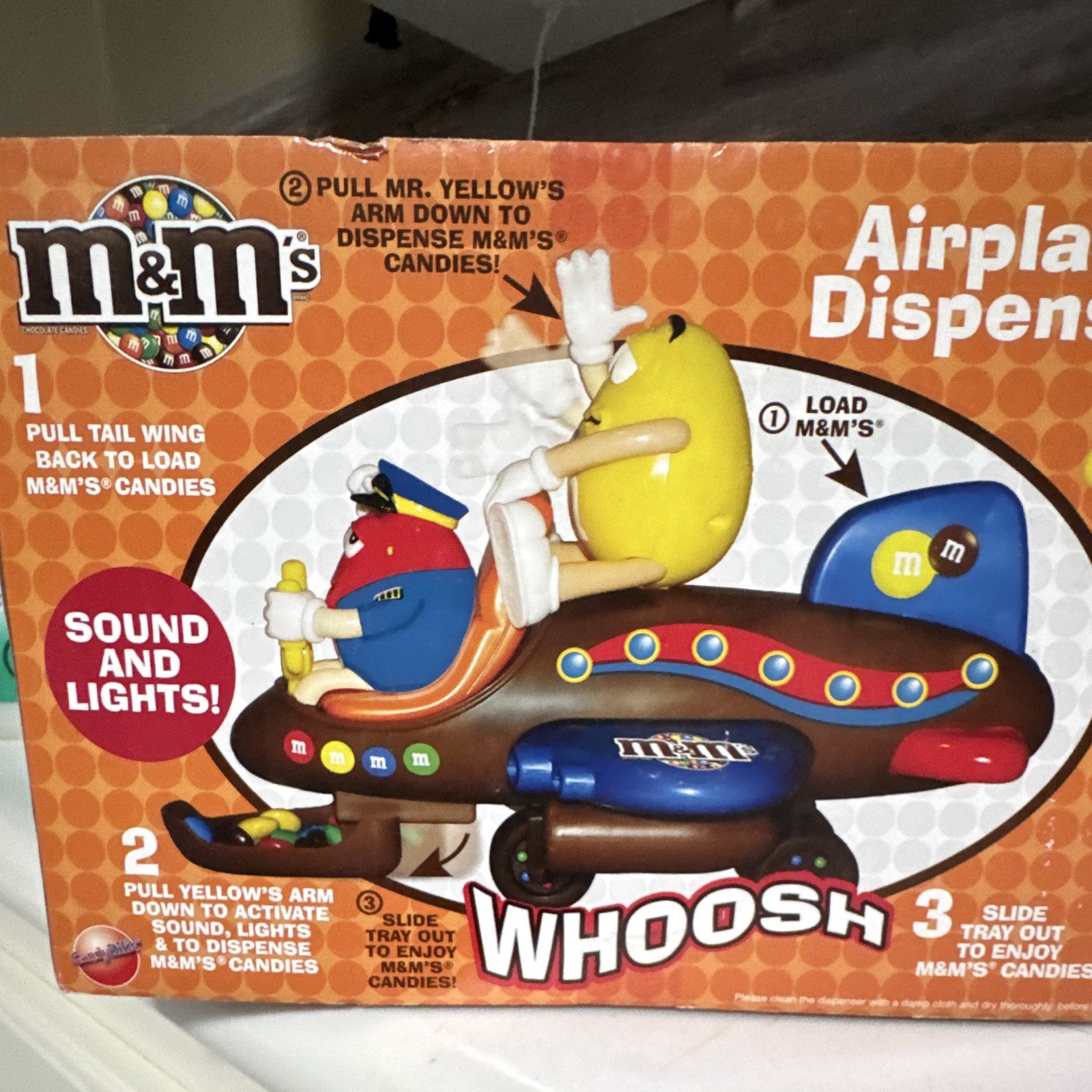 M&M’s Multicolor Airplane Candy Dispenser Toy with Sound & Lights