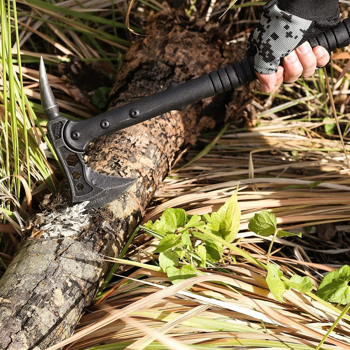 16″ Survival Tomahawk Camping Throwing Axe Hatchet Hunting Tactical+Nylon Sheath
