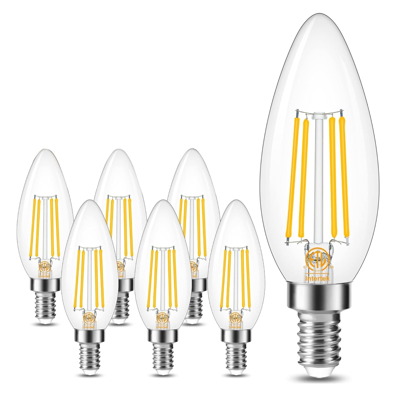 Cotanic E12 Base 3000K LED Light Bulbs 6 Count (Pack of 1), 3000k Soft White