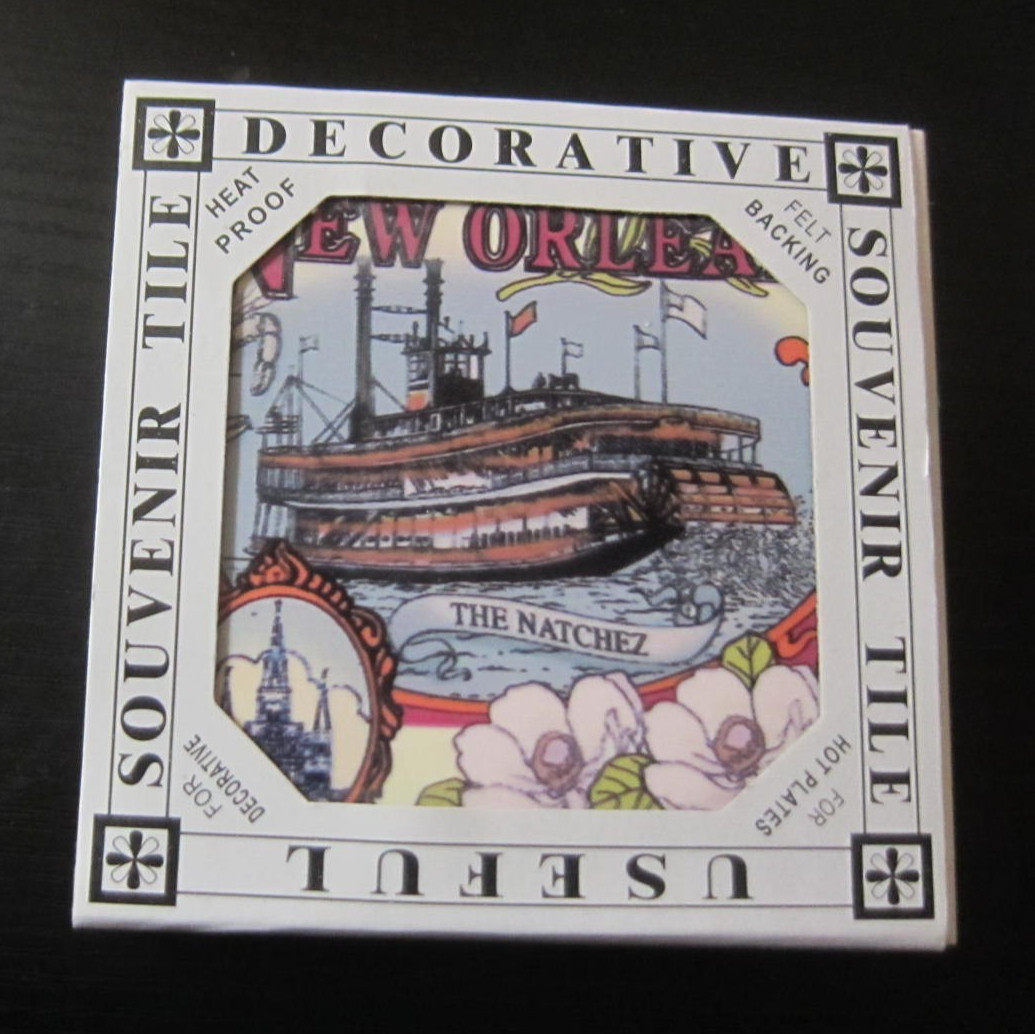 New Orleans Louisiana The Natchez Steamboat Ceramic Decorative Tile Souvenir