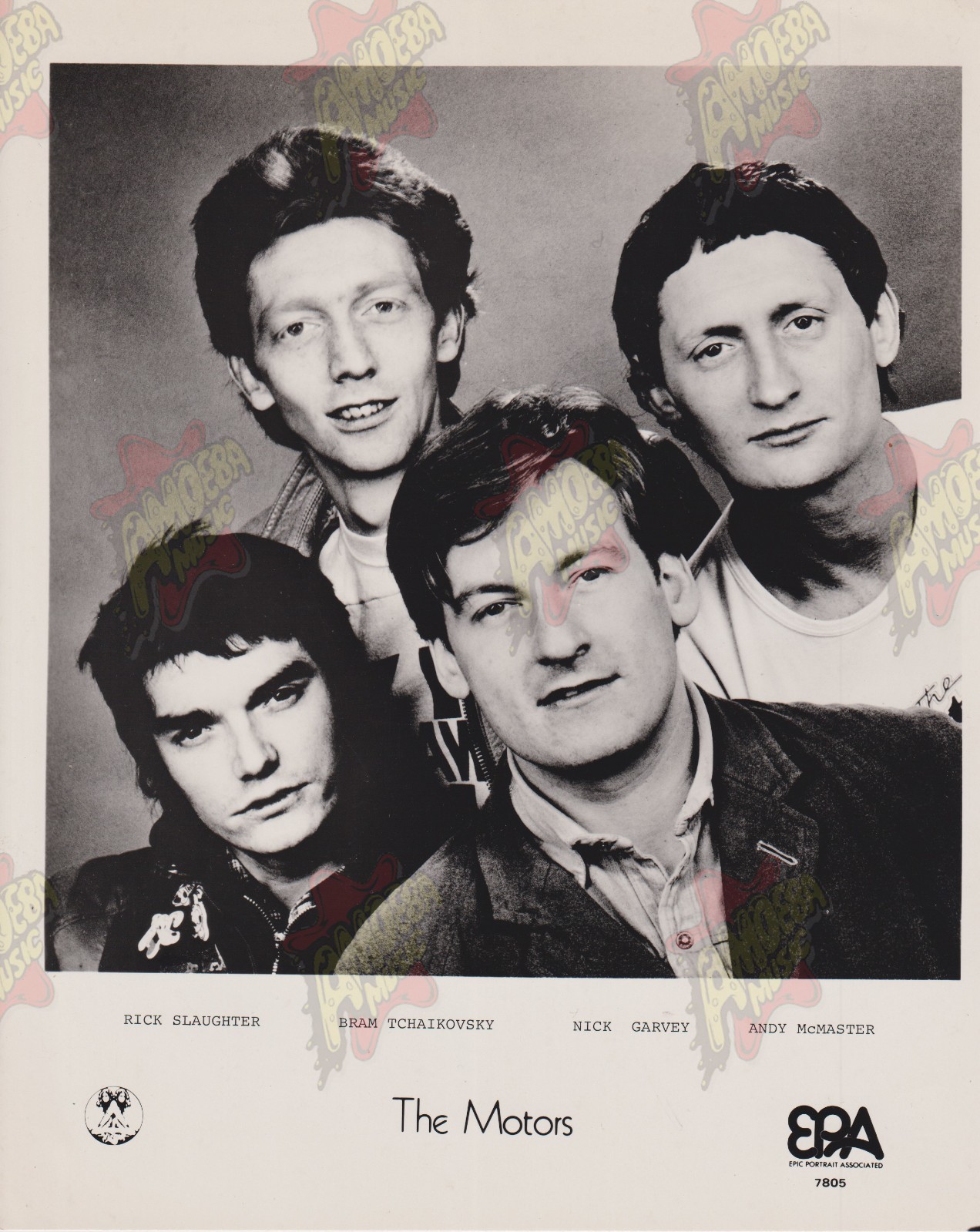 The Motors B/W Press Photo – (Glossy, EPA, Virgin, 1978)