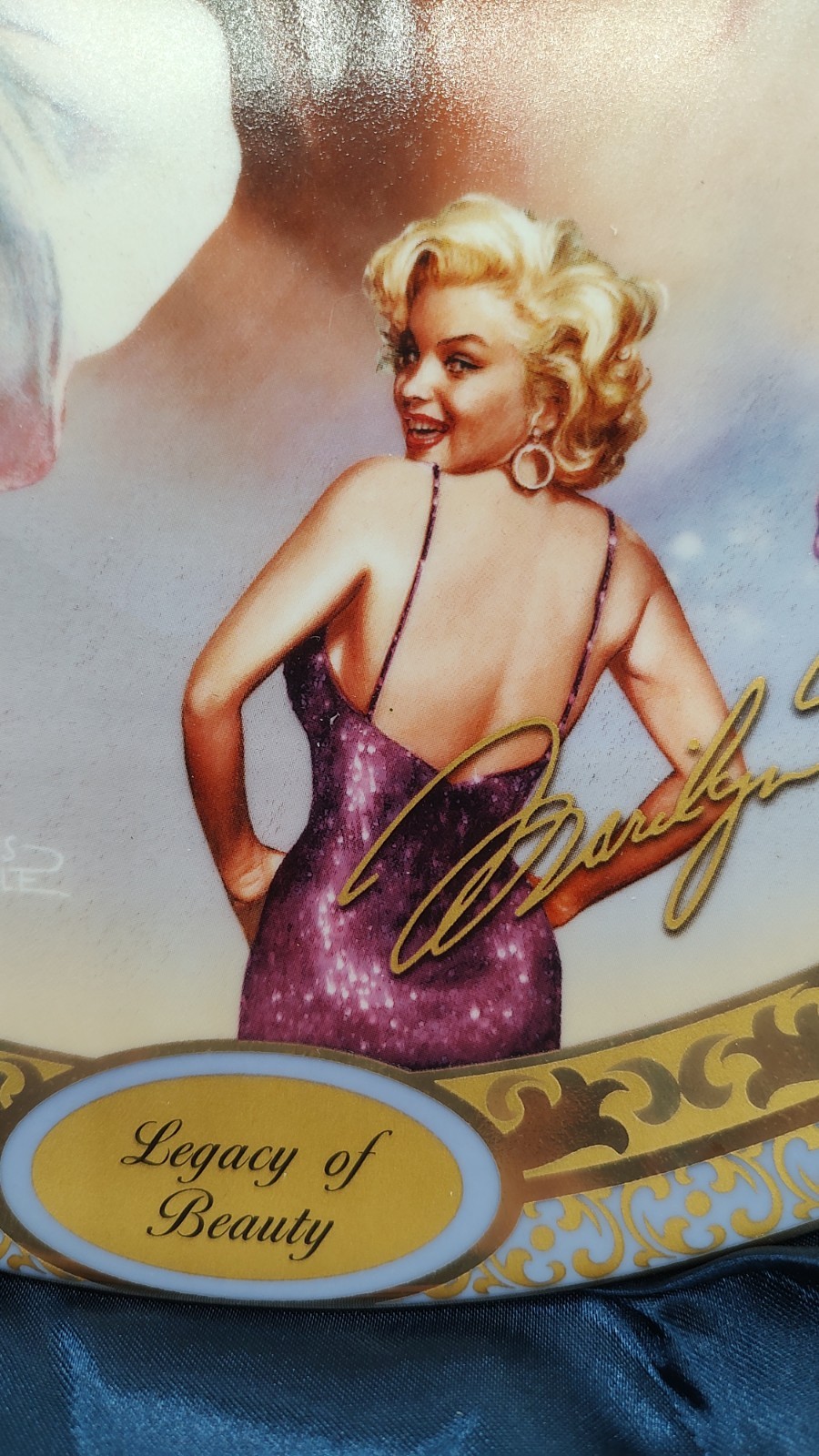 Marilyn Monroe Bradford Exchange 12” Masterpiece Plate Legacy Of Beauty COA Box