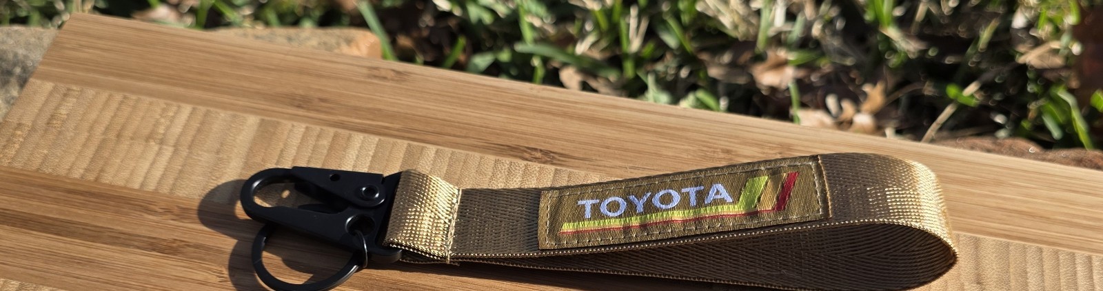 Vintage Retro Keychain/Lanyard Toyota Beige