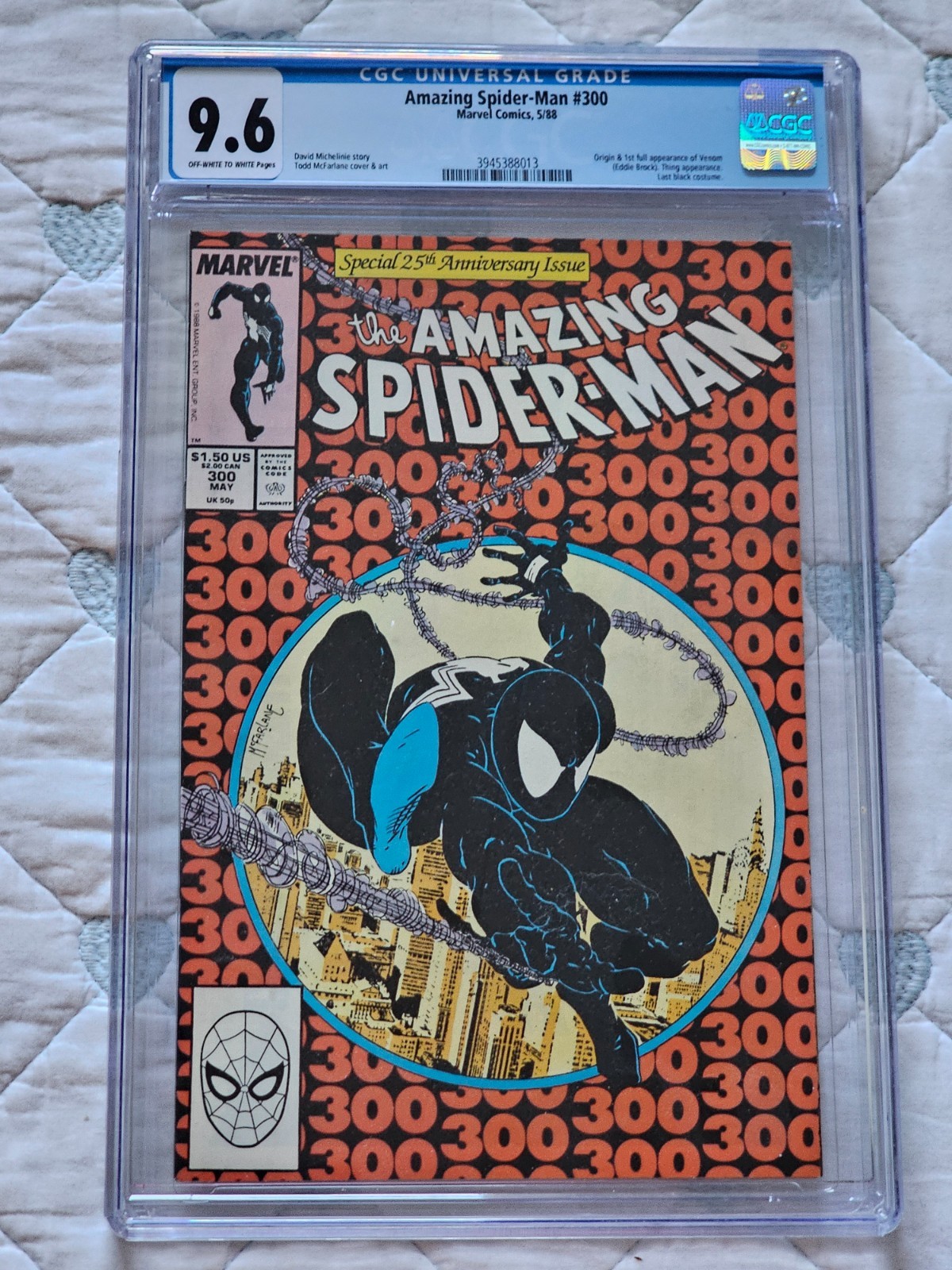 Amazing Spiderman #300 CGC 9.6 Comic Book 1988 1st App. of Venom KEY