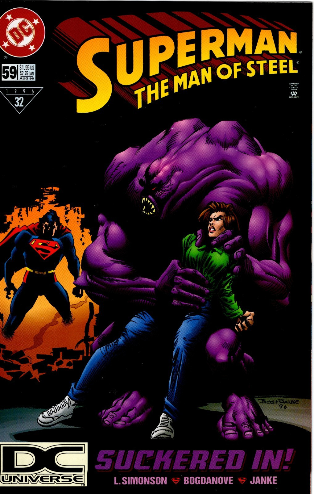 SUPERMAN THE MAN OF STEEL #59 (1993): DC Universe Logo: VF