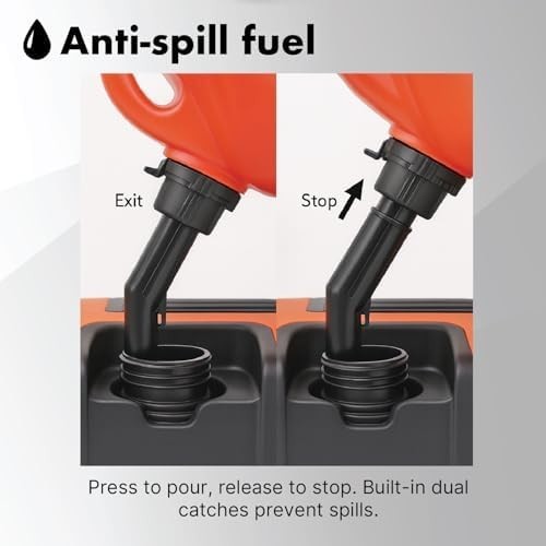 1.5 Gallon Gas Can with Auto Mount and One Gas Can Spout Replacement and filter