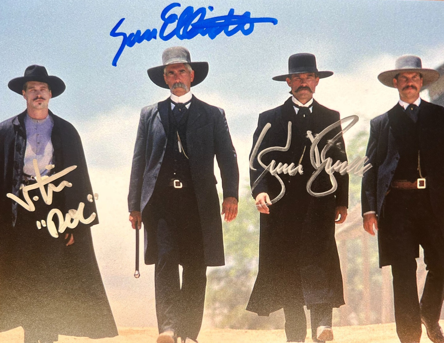 TOMBSTONE Signed (Kilmer, Russell, Elliott) 8×10″ Authentic Autograph w/ COA
