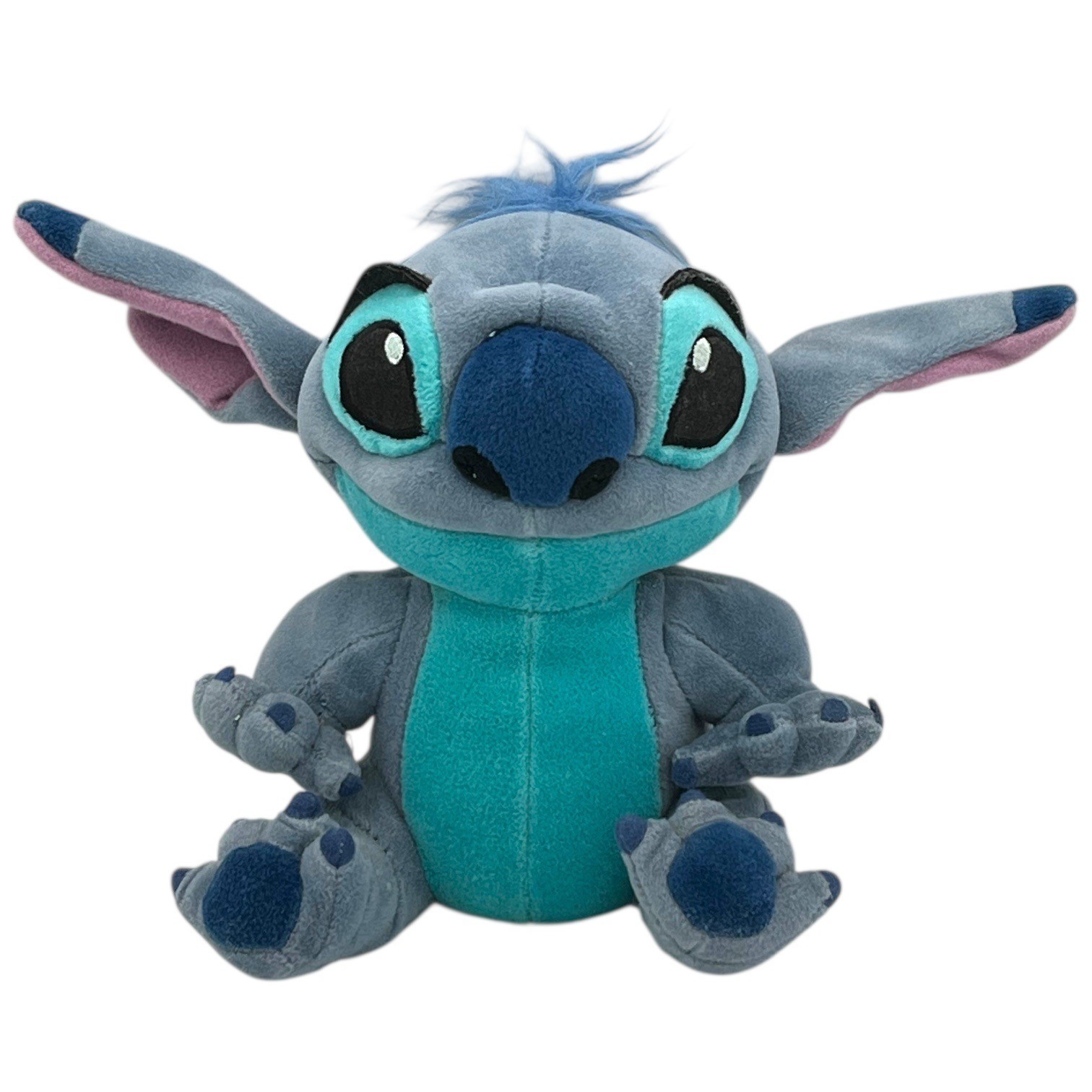 Disney Stitch Blue Alien Plush Toy with Polyethylene Pellets Very Good Pre-owned