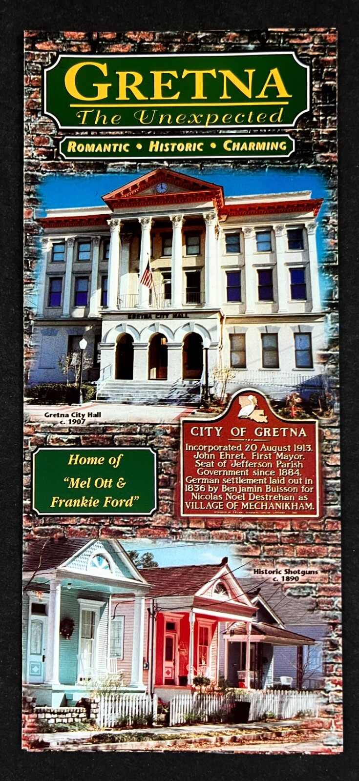2000s Gretna Louisiana Small Town Tourist Vacation Vintage Travel Brochure LA