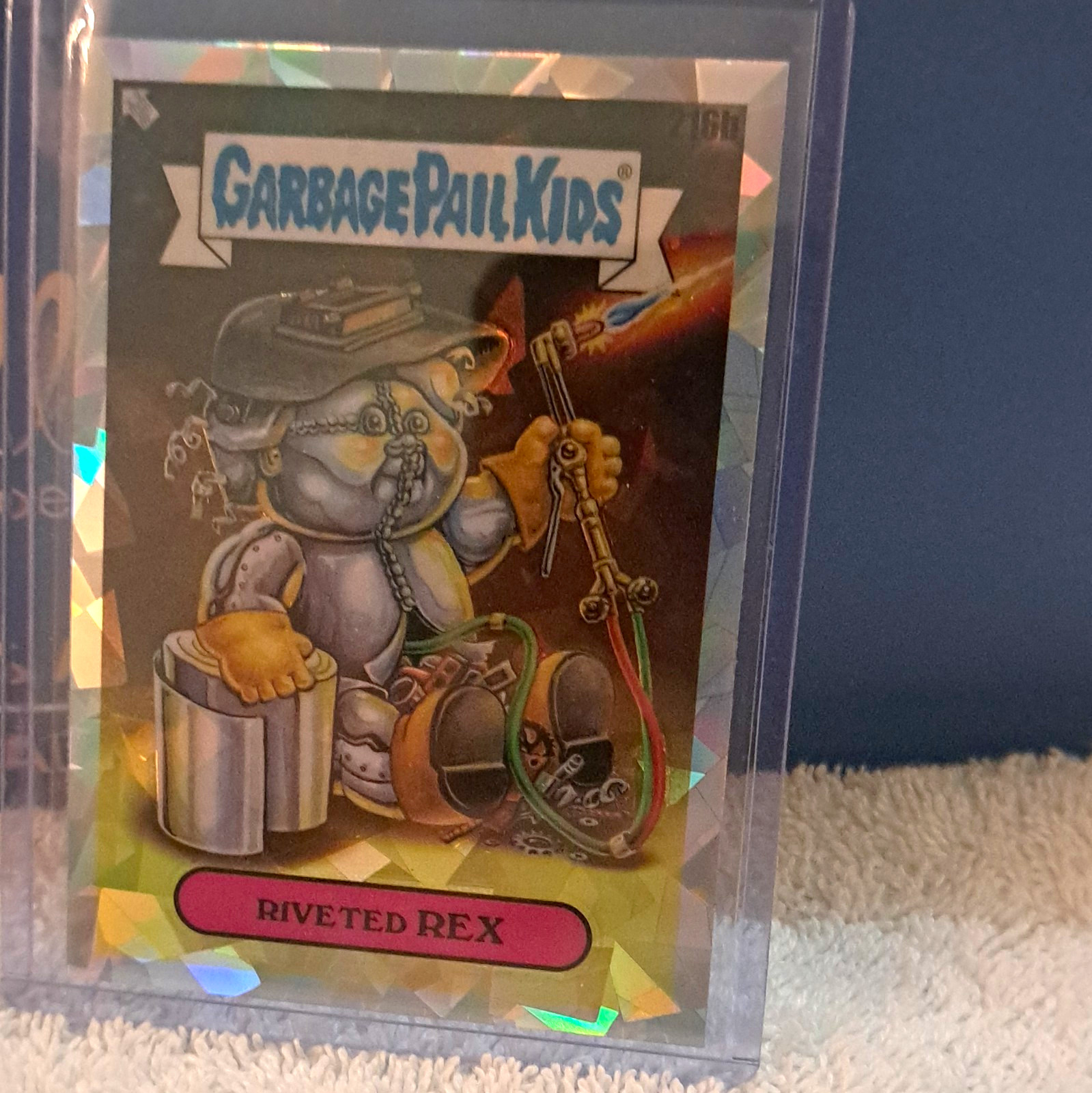 Topps 2022 Garbage Pail Kids Riveted Rex #10a Prism Parallel/Variety Card
