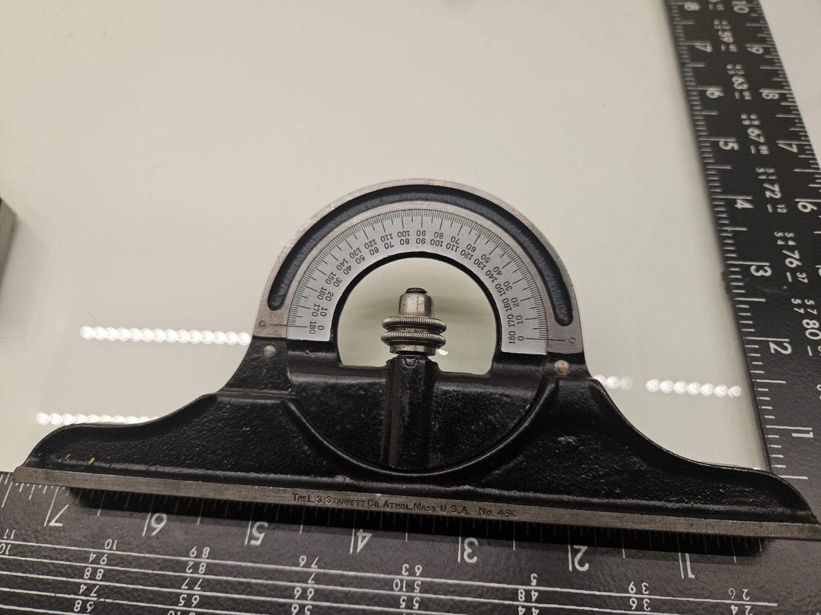 Starrett Combo Square 3Piece Head Set | Square Protractor Center Head No Blade
