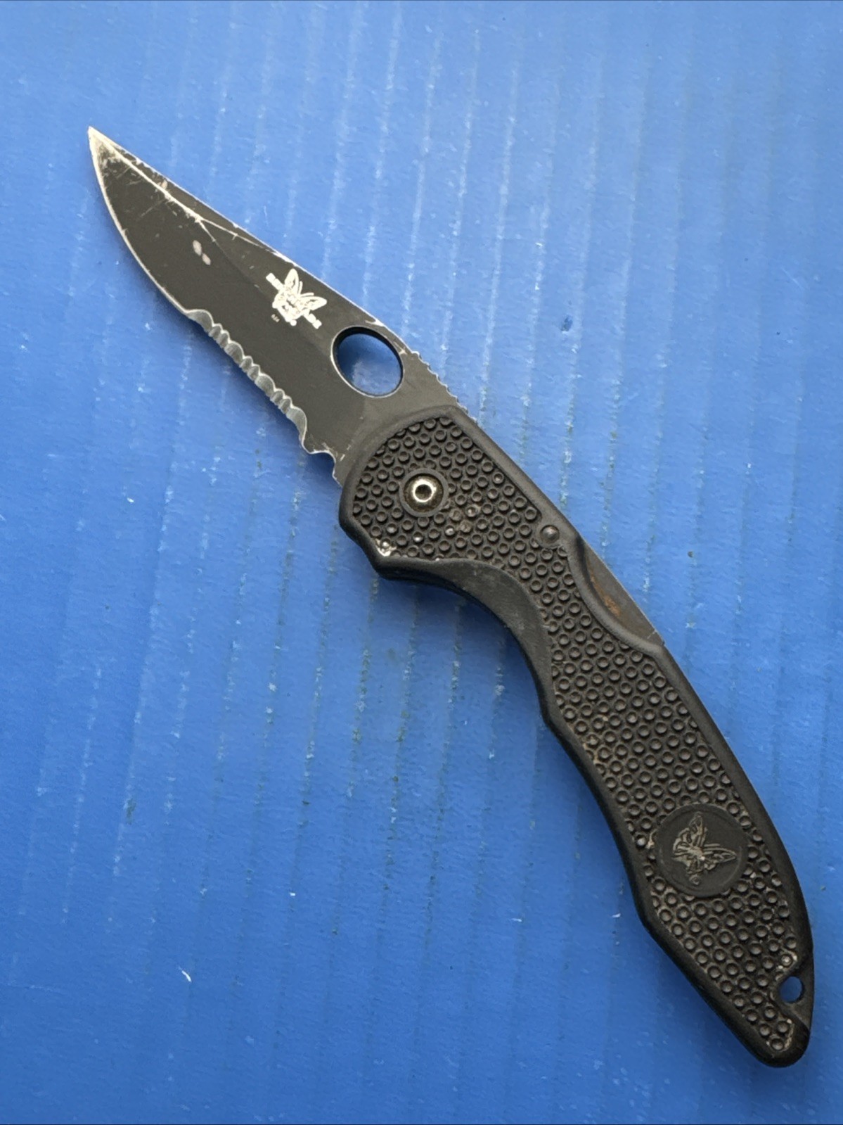 Retired Benchmade USA 834 Ascent II 154CM Combo Blade Lockback Knife