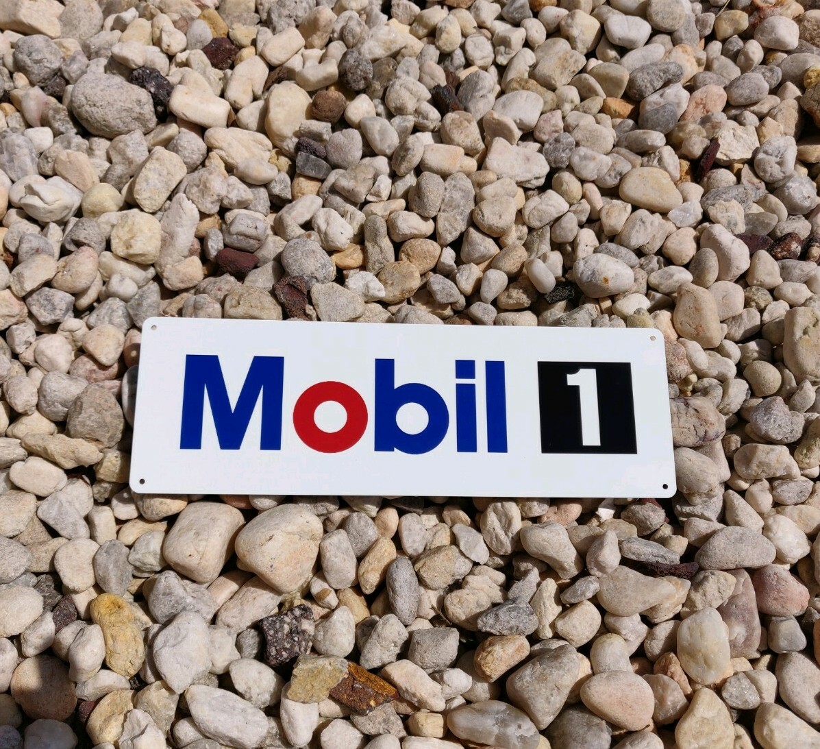 Mobil 1 One Oil Gas Garage Shop Man Cave Dealer Service METAL SIGN 4×12 50197