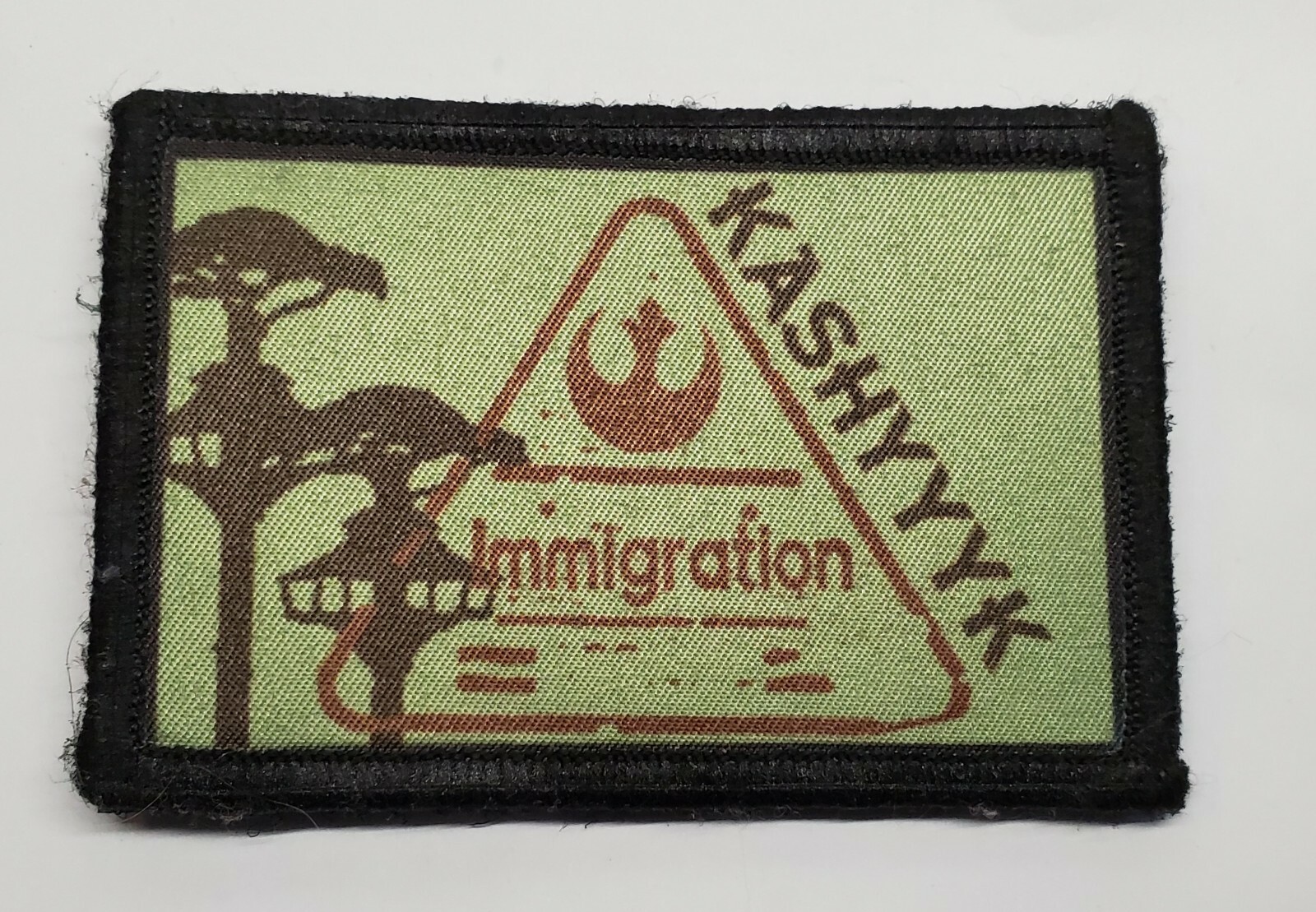 Never Half Ass Ron Swanson Morale Patch Funny Tactical Military USA Army