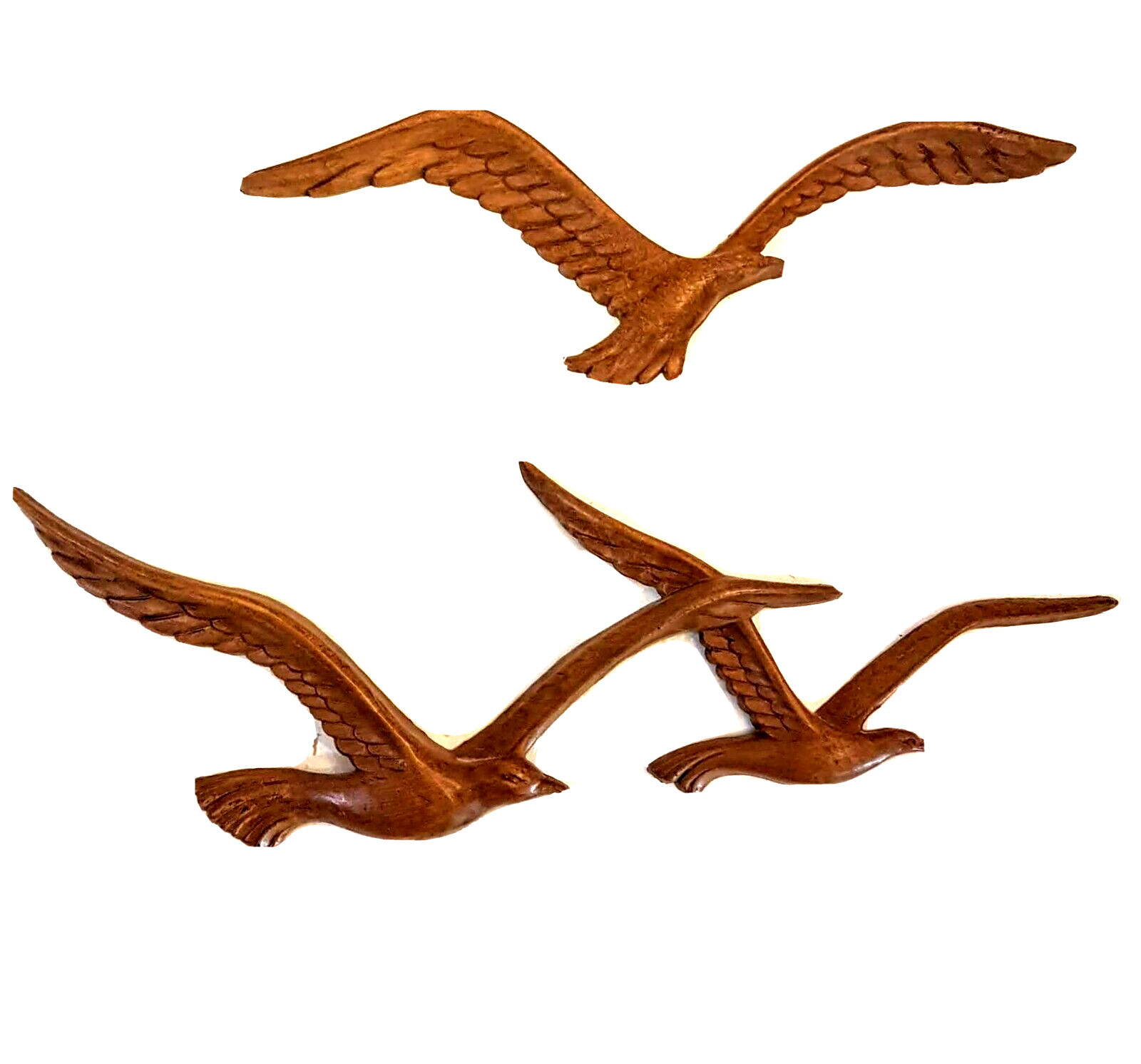 HOMCO Home Interior Wall Plaque Set Seagulls 1981 Beach Nautical Home decor
