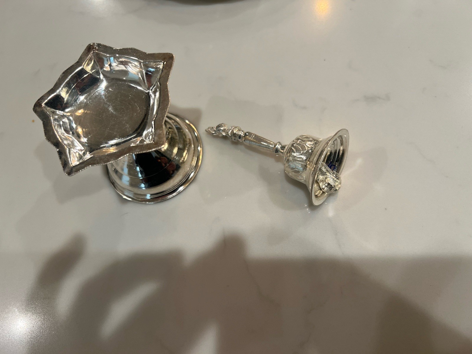 German Silver Pooja Thali Set