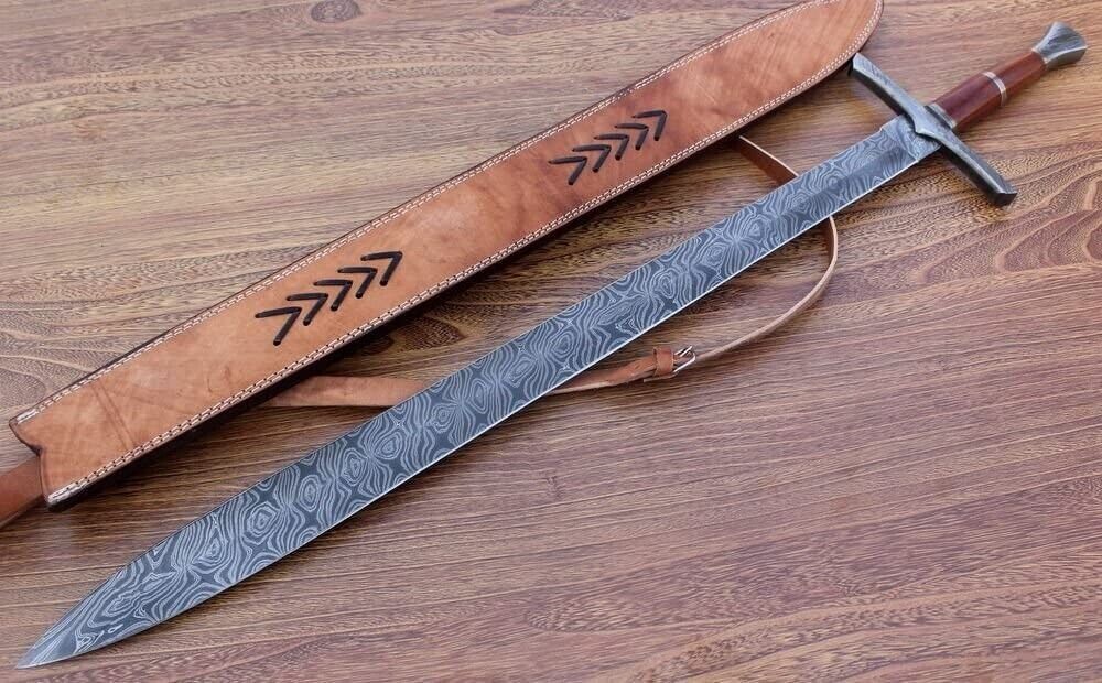 Custom Handmade Damascus Steel Medieval Sword gladius sword Viking Sword