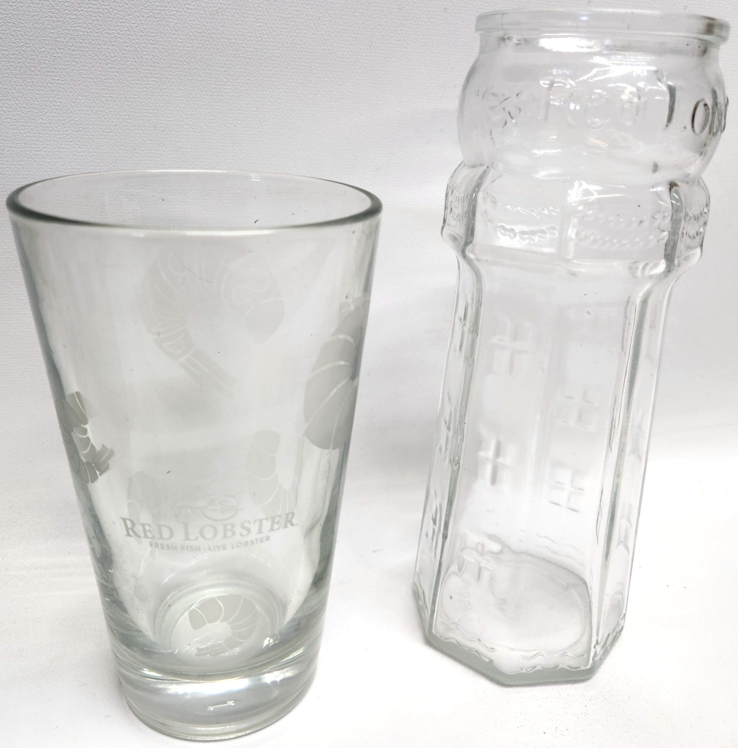 Vintage Libbey Red Lobster Drink Glass, Tumbler with Lighthouse Glass Barware