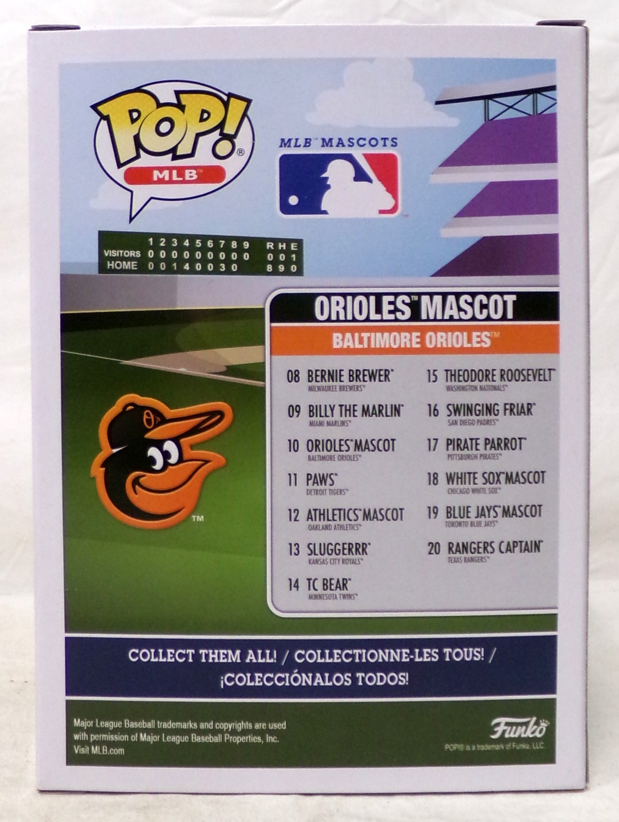2024 Funko Pop! MLB Baseball 10 Baltimore Orioles Bird Mascot Vinyl Figure New