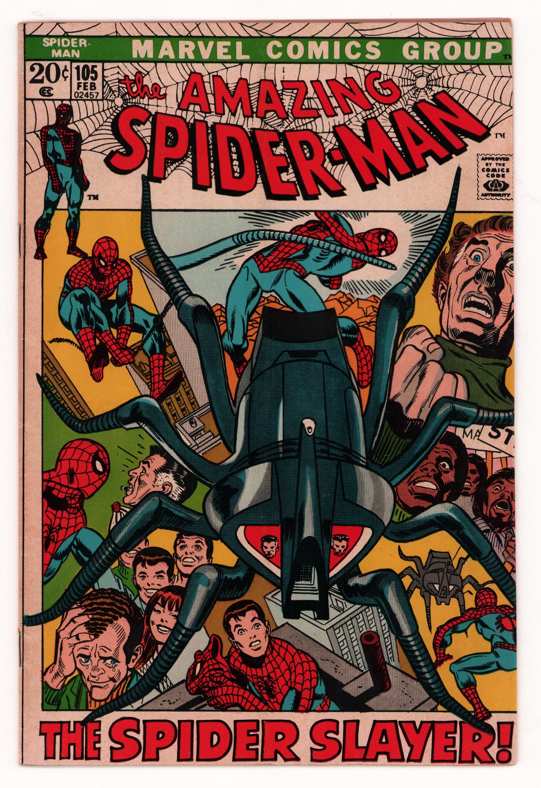 Amazing Spider-Man #105 GIL KANE Bronze Age Marvel 1972 VG+