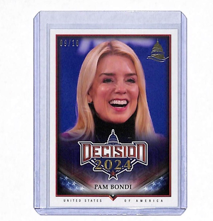2024-25 Decision Update #207 Pam Bondi 9/10 Capital Hill Gold Foil Card