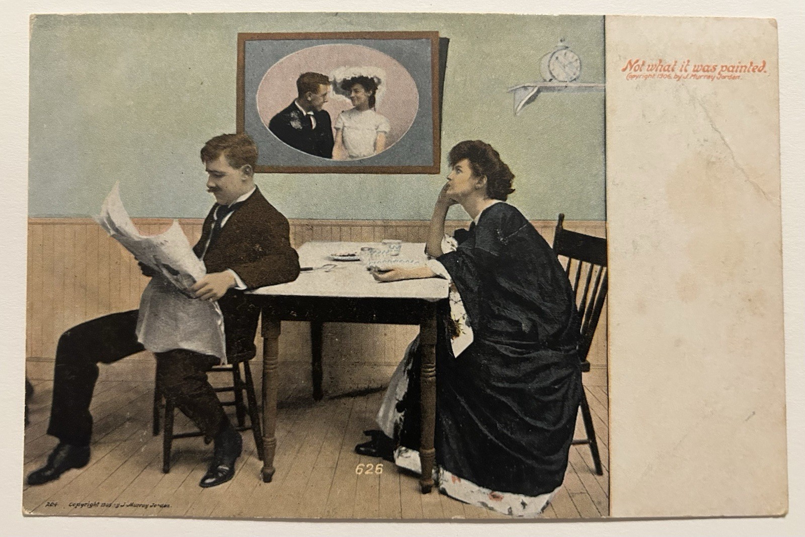 Not What It Was Painted, Antique Postcard