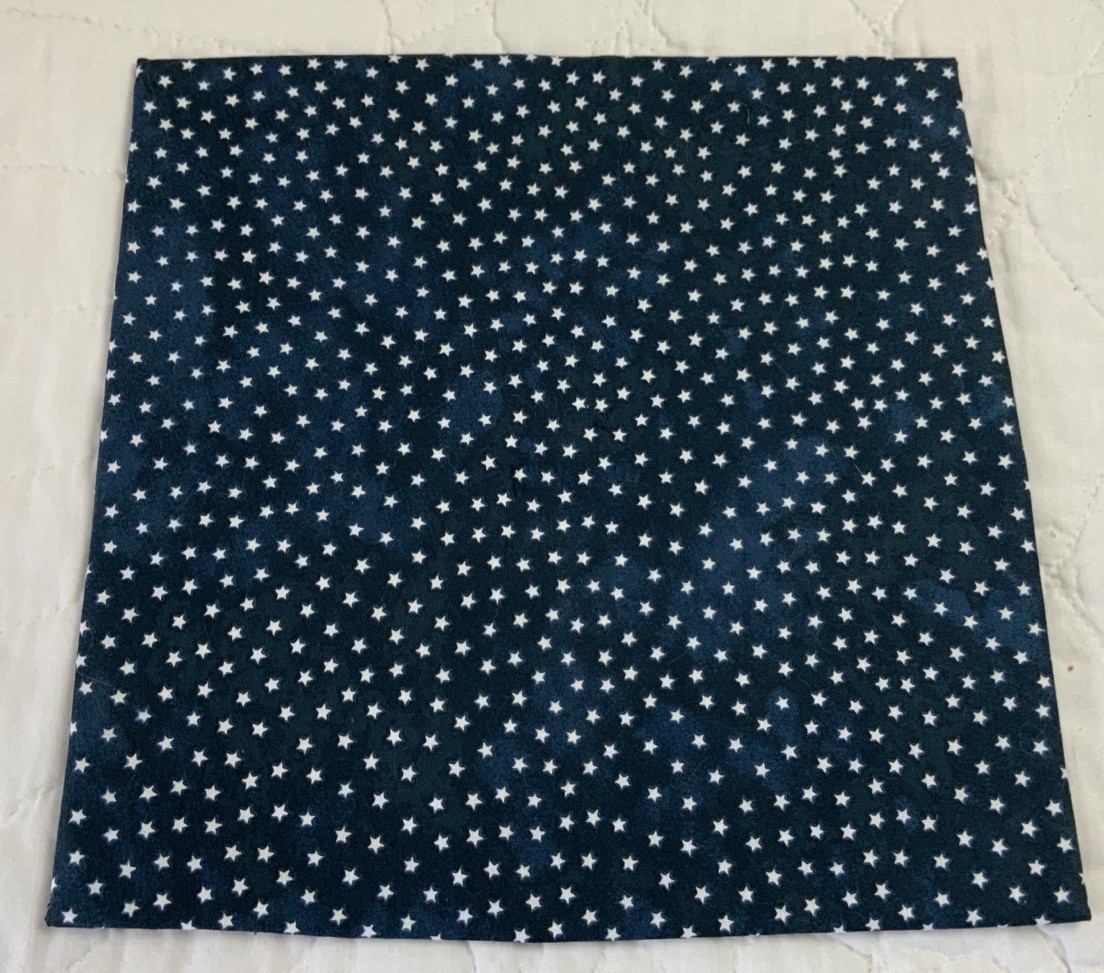 Antique Vintage Patchwork Quilt Table Topper, Pinwheel, Early Calicos, Red, Navy