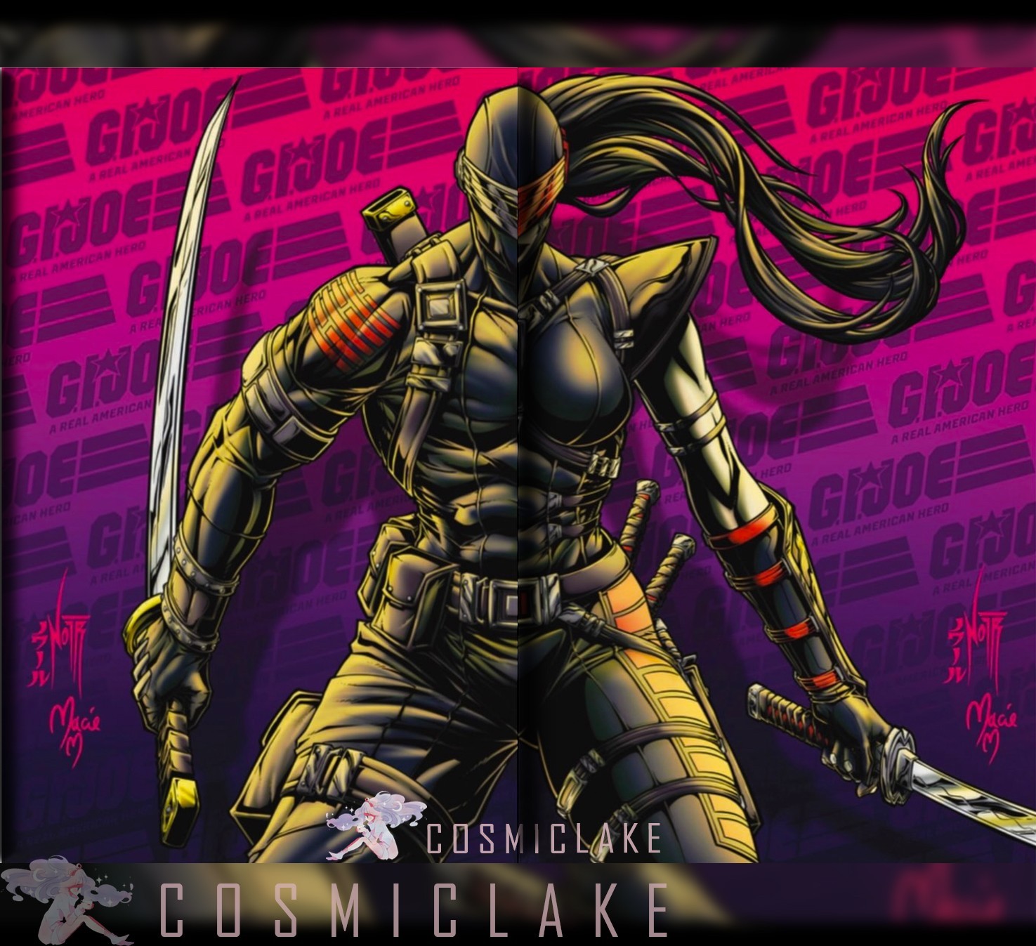 Gi Joe A Real American Hero #331 Snake Eyes VS Virgin Variant Set Presale 8/12☆