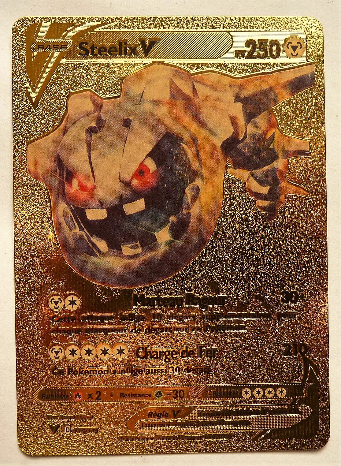 Pokemon Card Gold – FRANCE – New – Steelix V