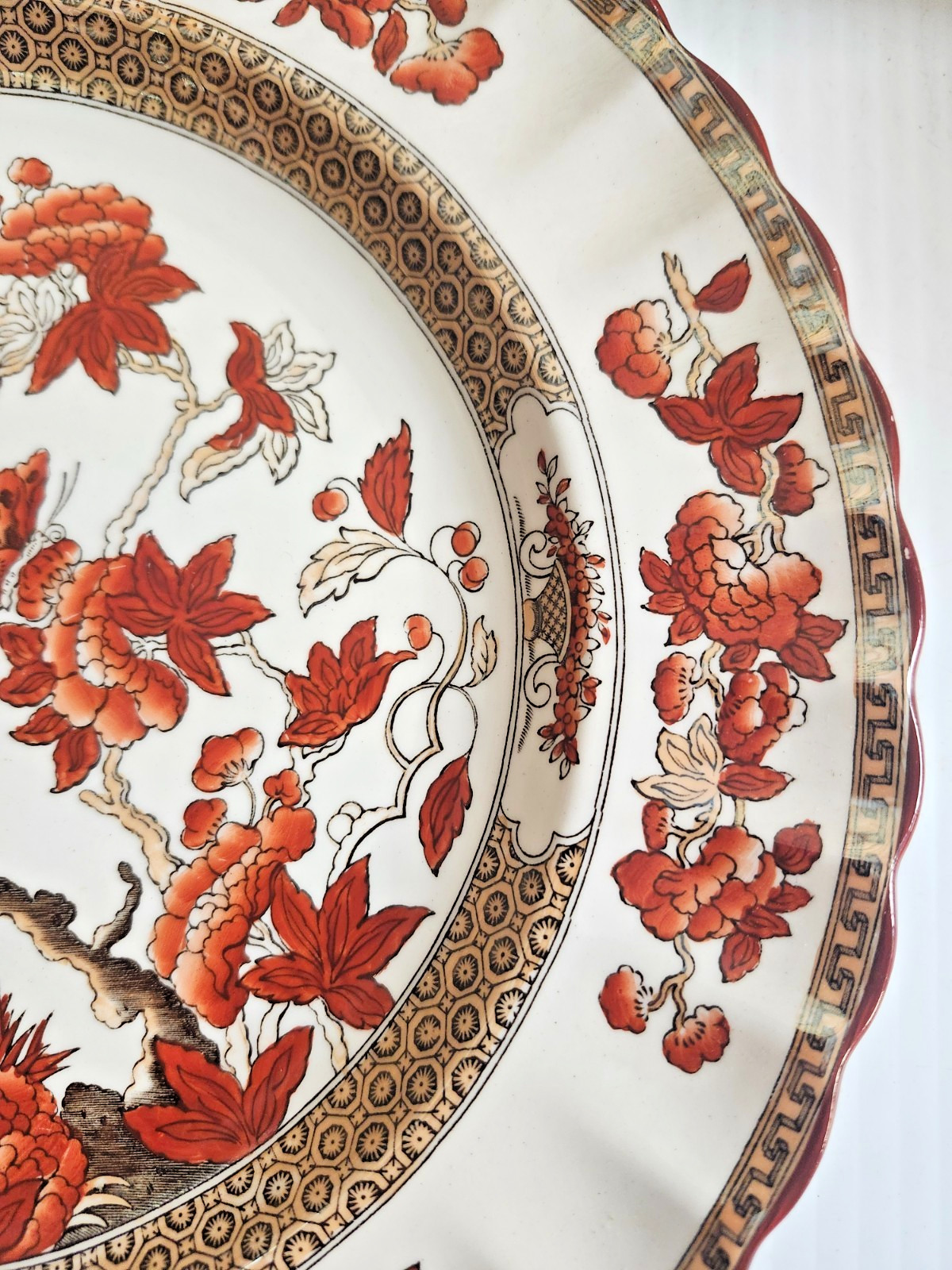 Spode Copeland “India Tree” Orange Rust – England – Replacement China – You Pick