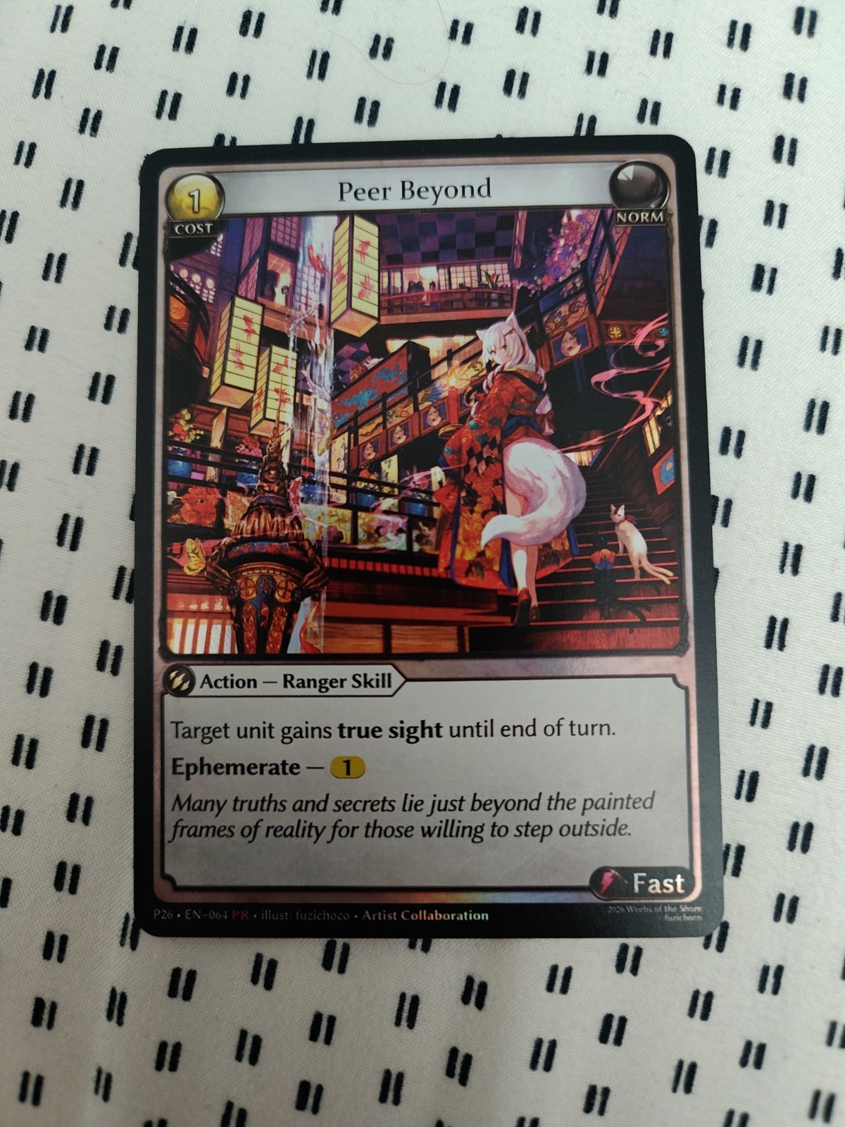 Anime Expo 2026 Grand Archive Peer Beyond Promo FOIL card! Sleeved!