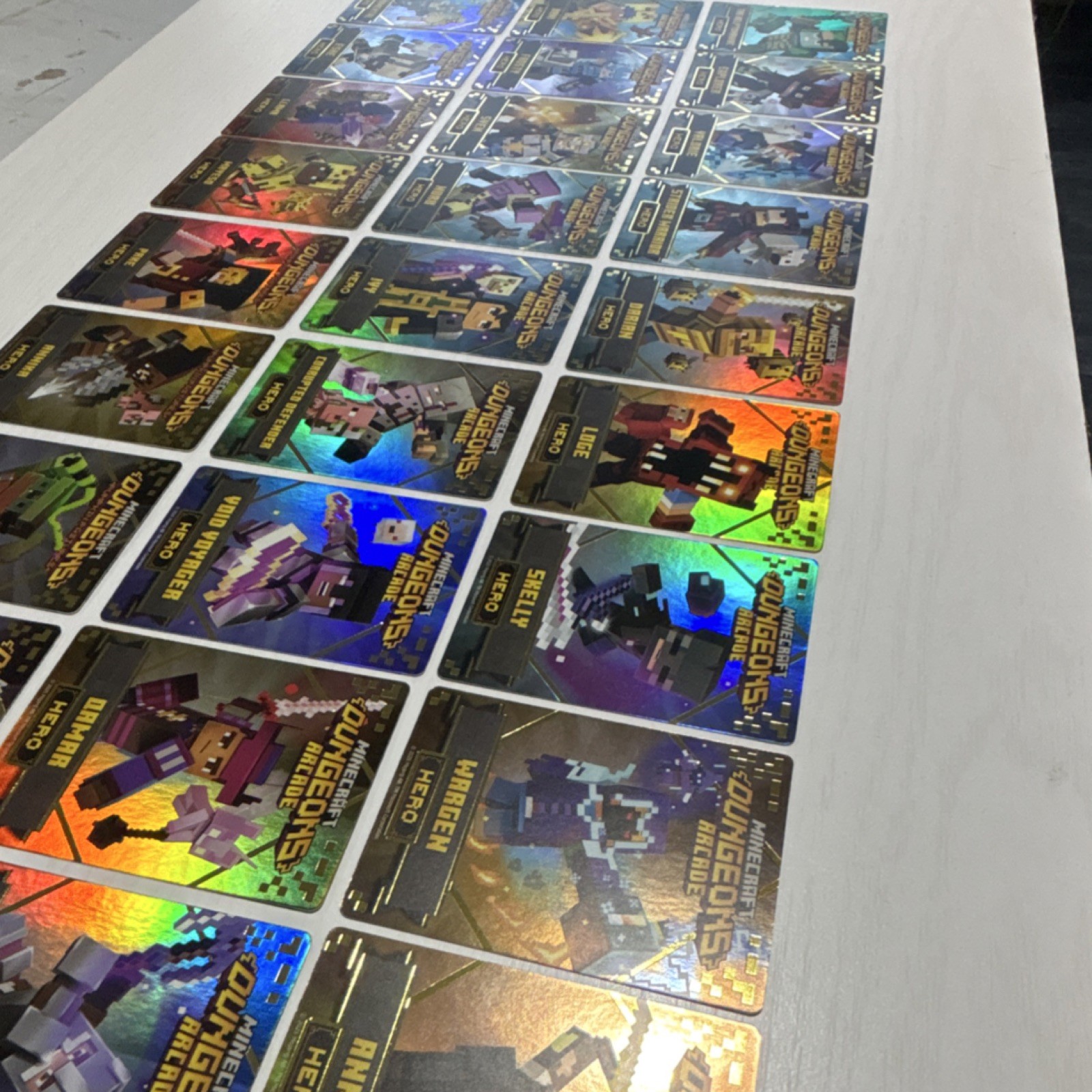 Minecraft Dungeons Arcade ALL HERO FOIL Cards Includes #144 CHICKEN JOCKEY GOLD