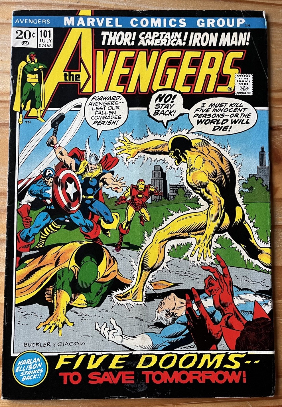 The Avengers #101! (1972) Five Dooms To Save Tomorrow! See Pictures