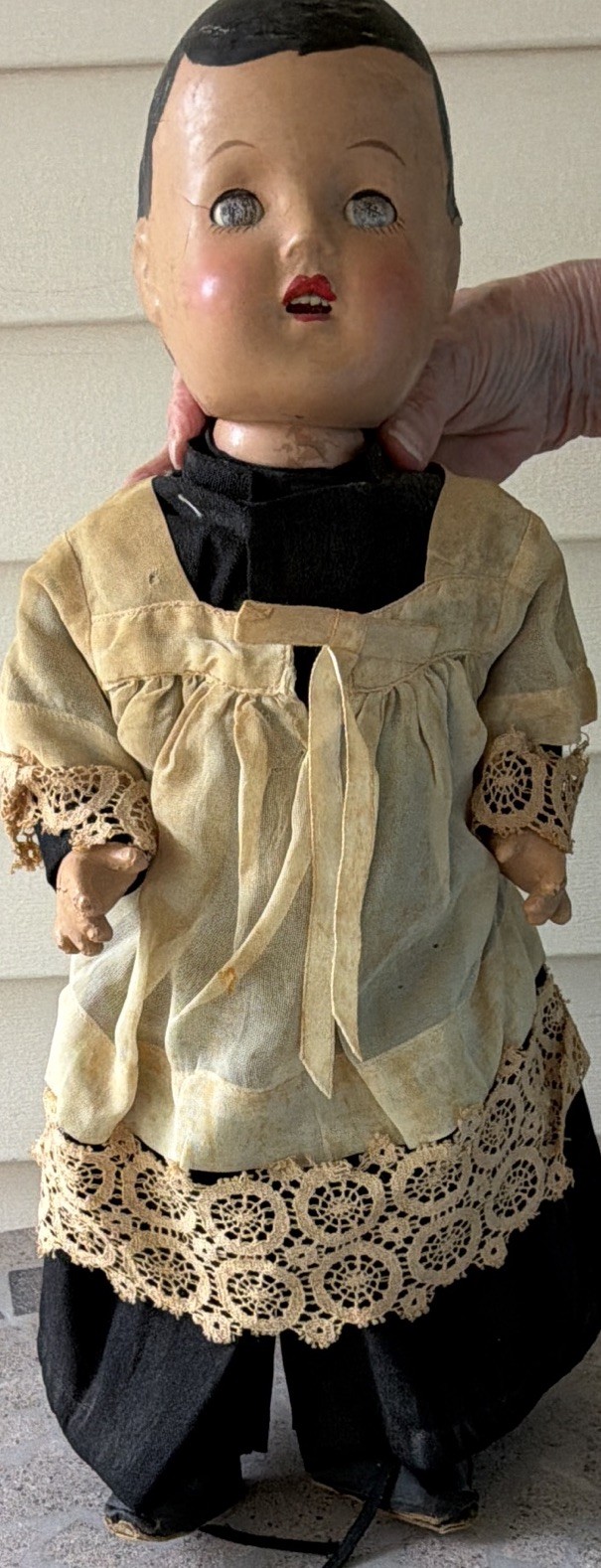 Vintage 1930-1940s Composition Doll Catholic Priest