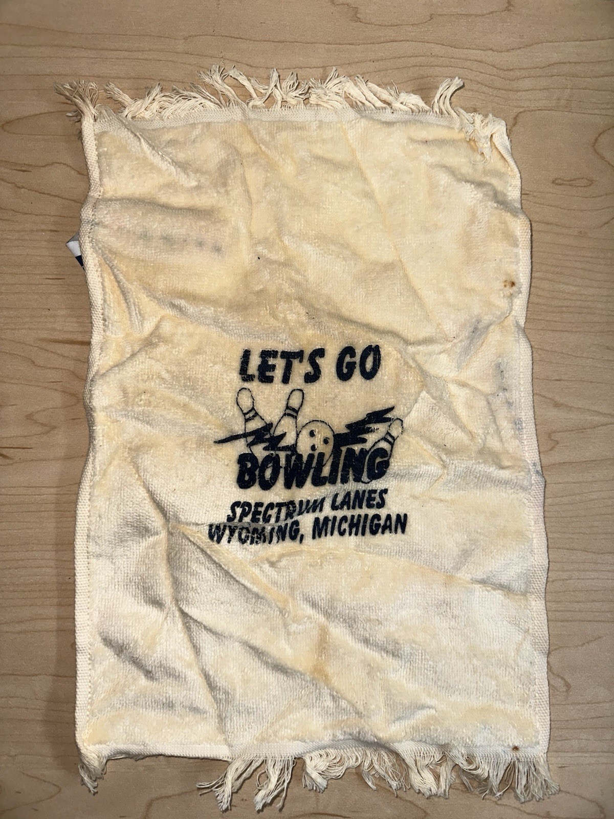 Vintage Novelty Bowling 100% COTTON TOWEL Bowler’s Towel Lot Of 4