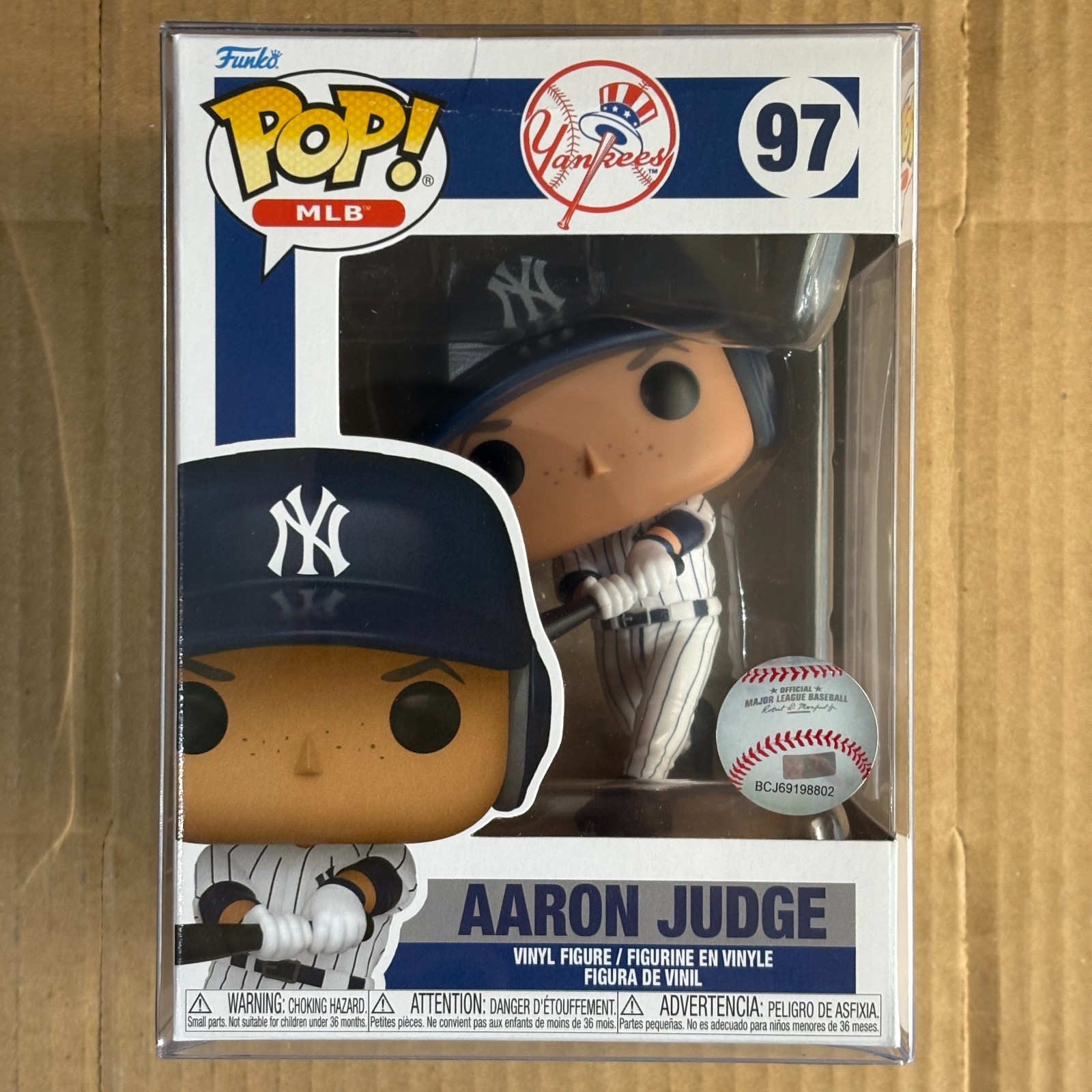 Funko Pop! Aaron Judge #97, New York Yankees, Home Jersey, MLB Baseball