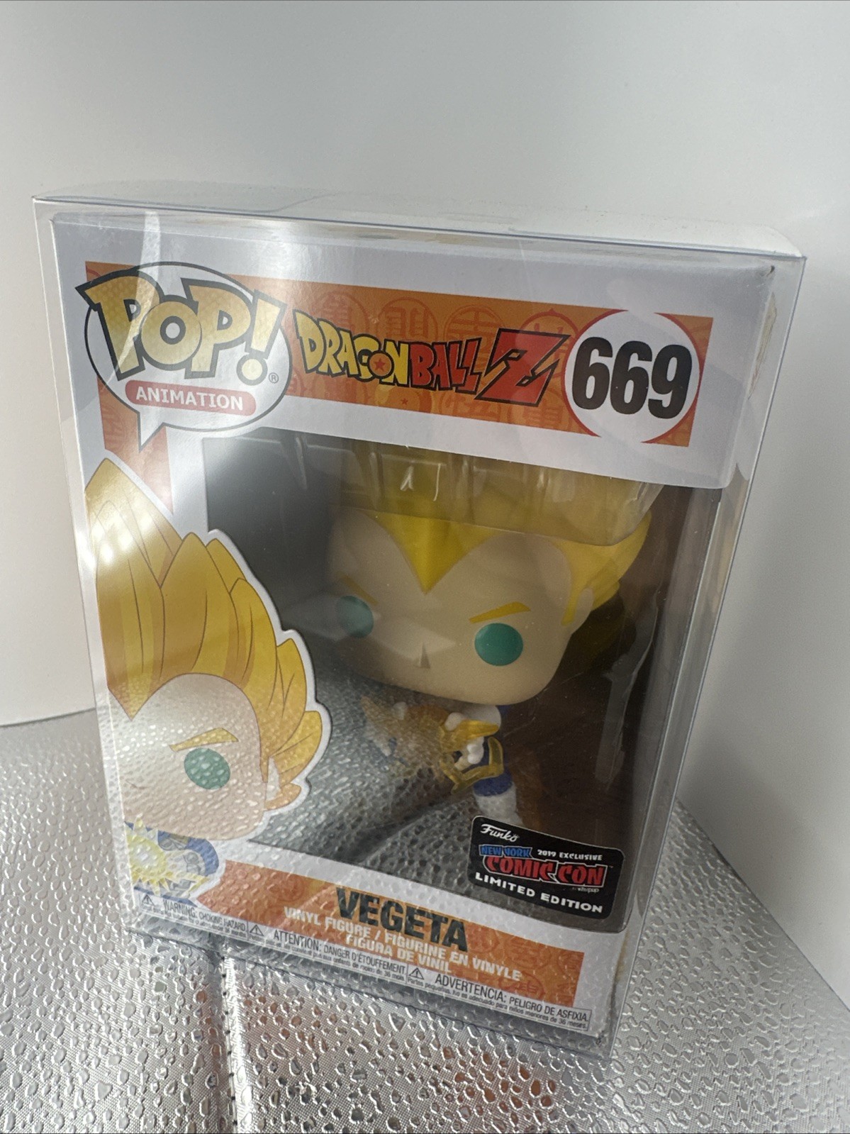 Funko Pop! Dragon Ball Z Vegeta #669 NYCC 2019 LE Real Con Sticker