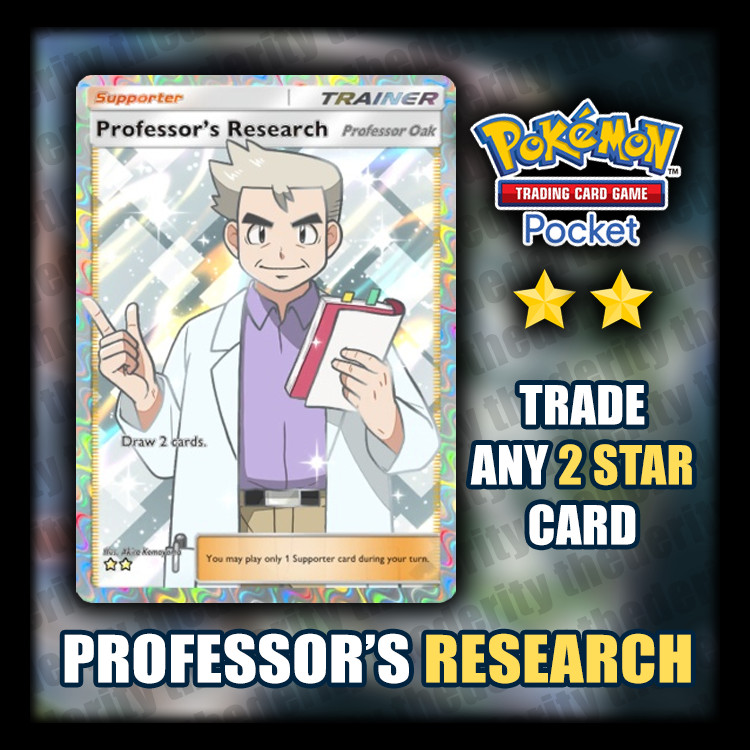 Pokémon TCG Pocket Professor’s Research Oak ⭐⭐️ Trade Any Card (Digital) English