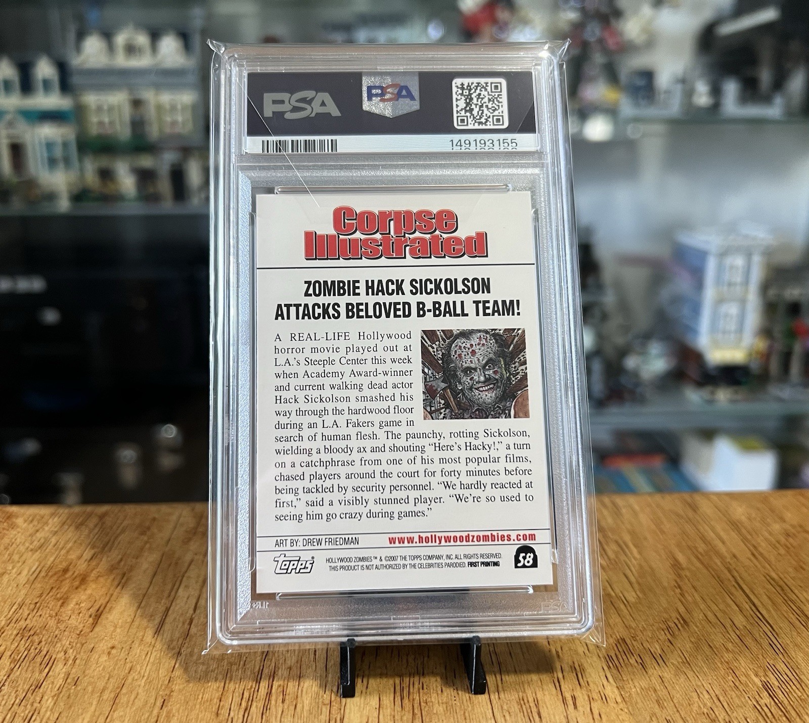 Rare PSA 10 Hack Sickolson FOIL Jack Nicholson 2007 Topps Hollywood Zombies #58