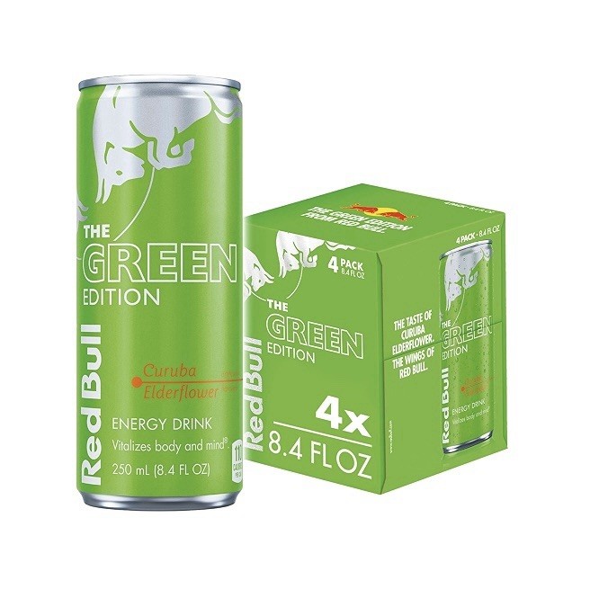 Caruba Elderflower Red Bull 8 oz. 4 Pack Green Edition (Out of Box)