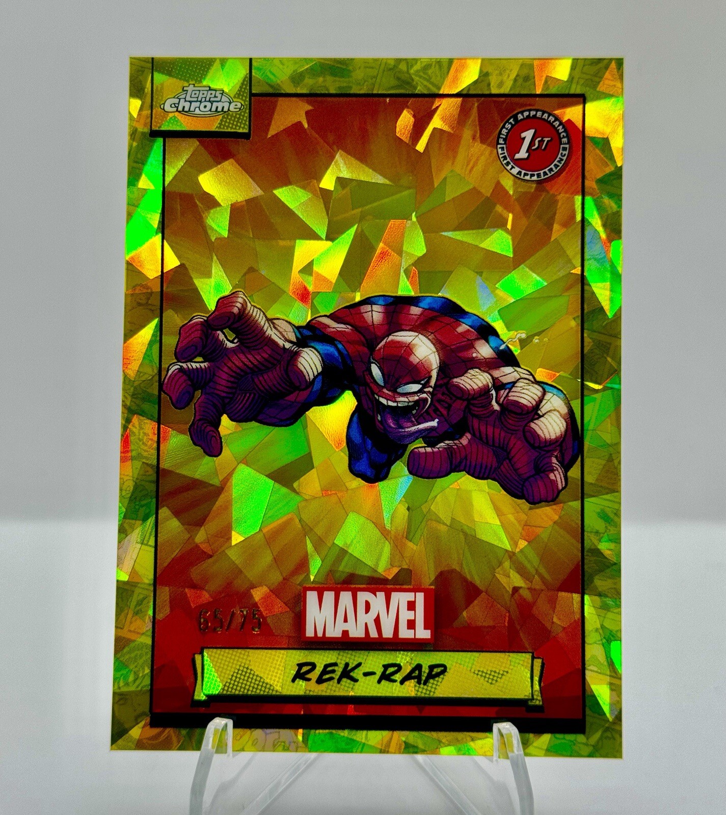 2024 Topps Chrome Sapphire Marvel REK-RAP Yellow Ice 1st MINT Spider-Man /75
