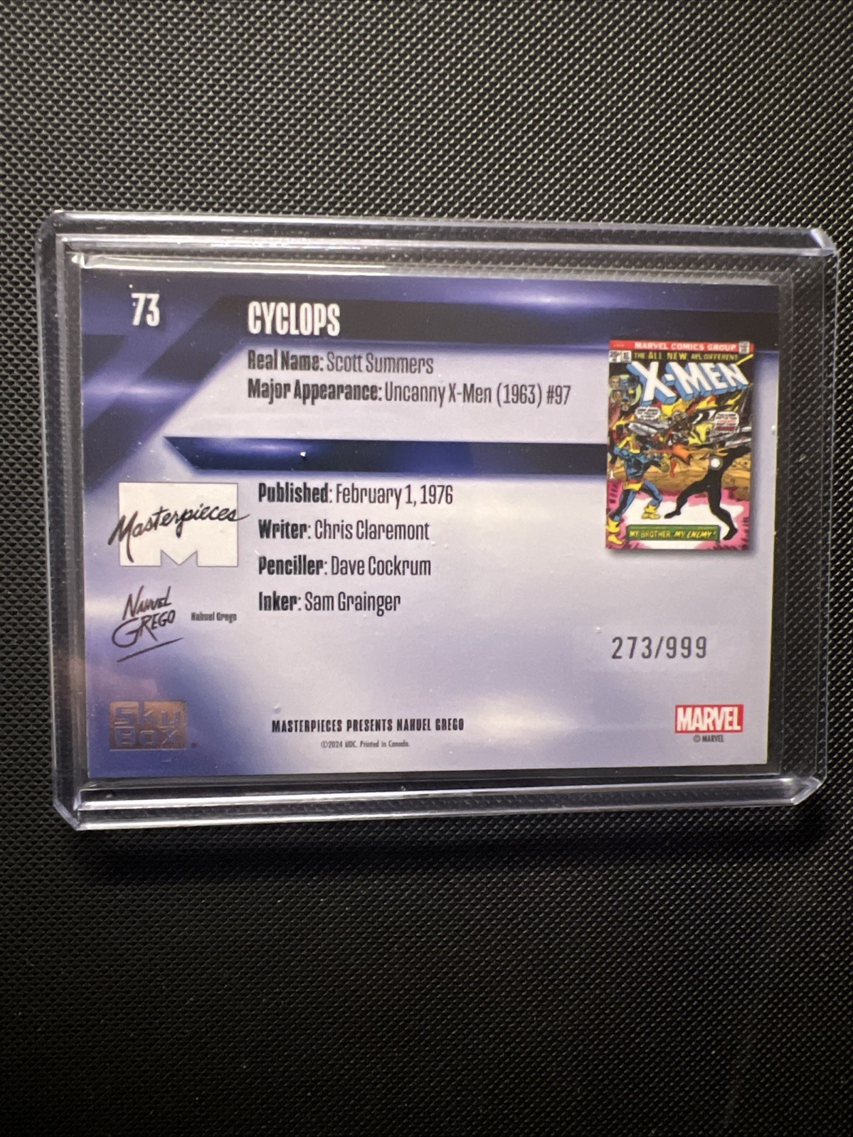 2024 Marvel Masterpieces Grego Cyclops #73