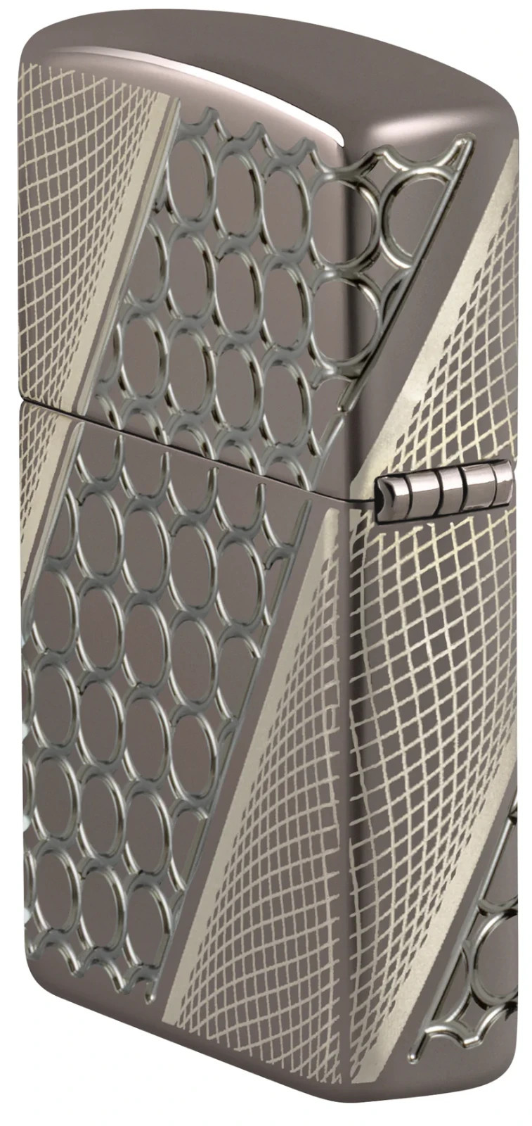 Zippo Deep Dots Pattern MultiCut Armor 360° Black Ice 46812
