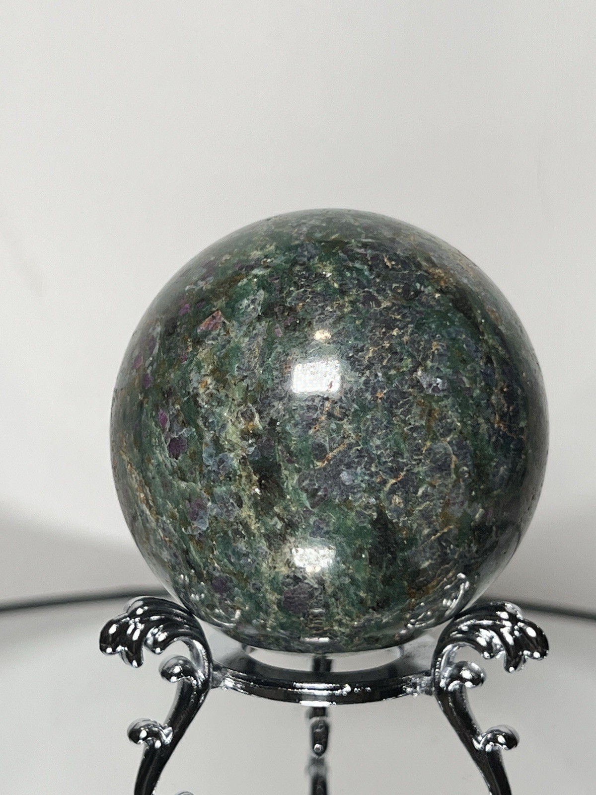 Ruby Fuschite UV Reactive Sphere w/holder – 54mm