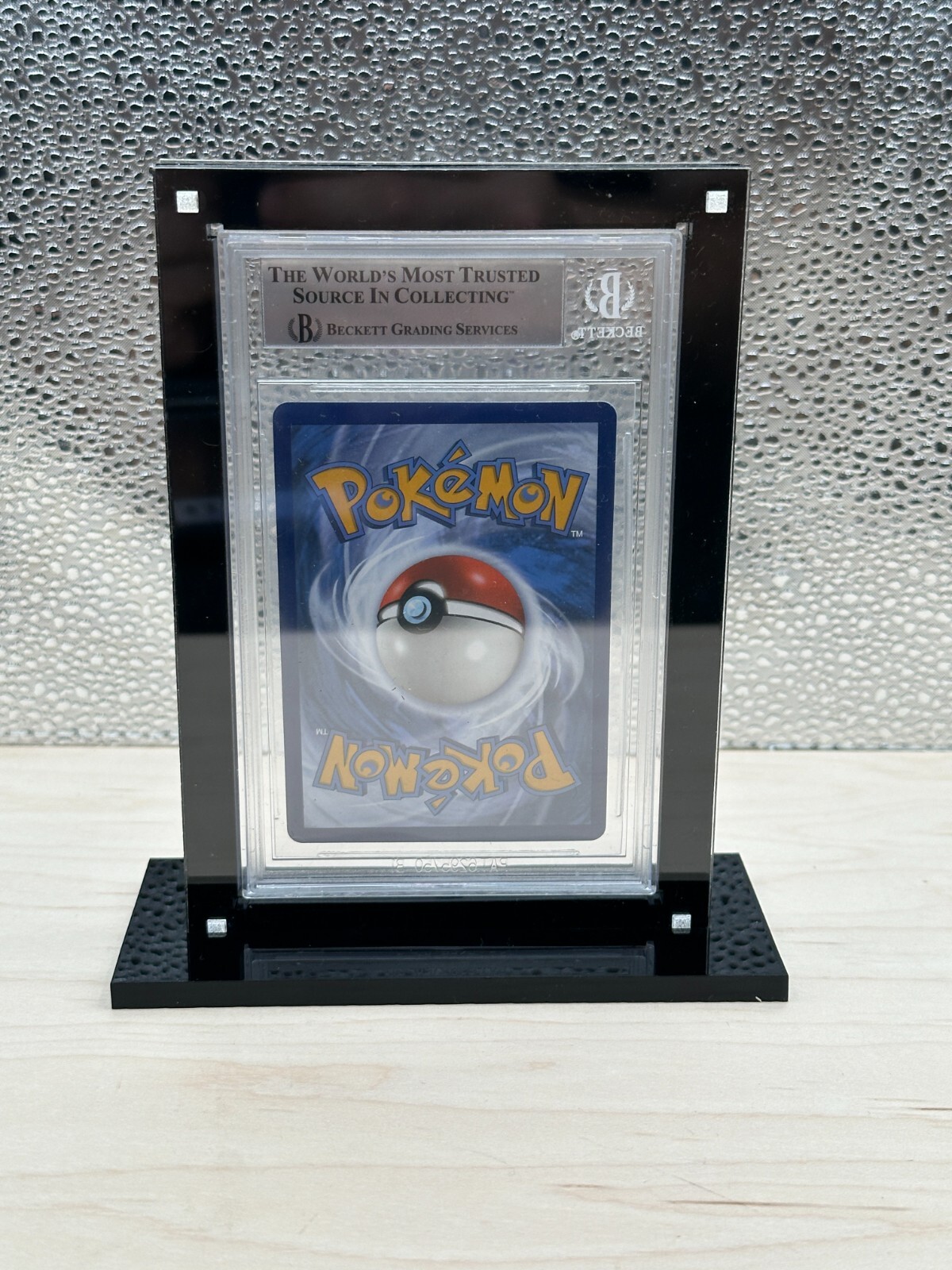 Pokemon BGS Beckett Slabbed Graded Magnetic Trading Card Case With Display Stand