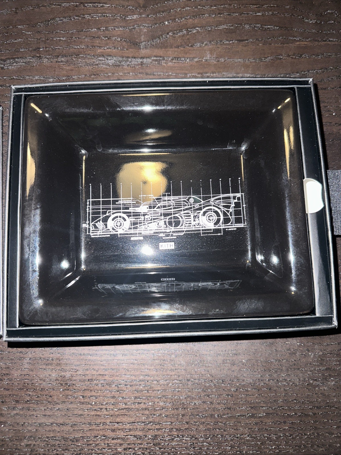 Batman | Kith Batmobile Schematics Catchall Tray in Black FW24 Key Holder Dish