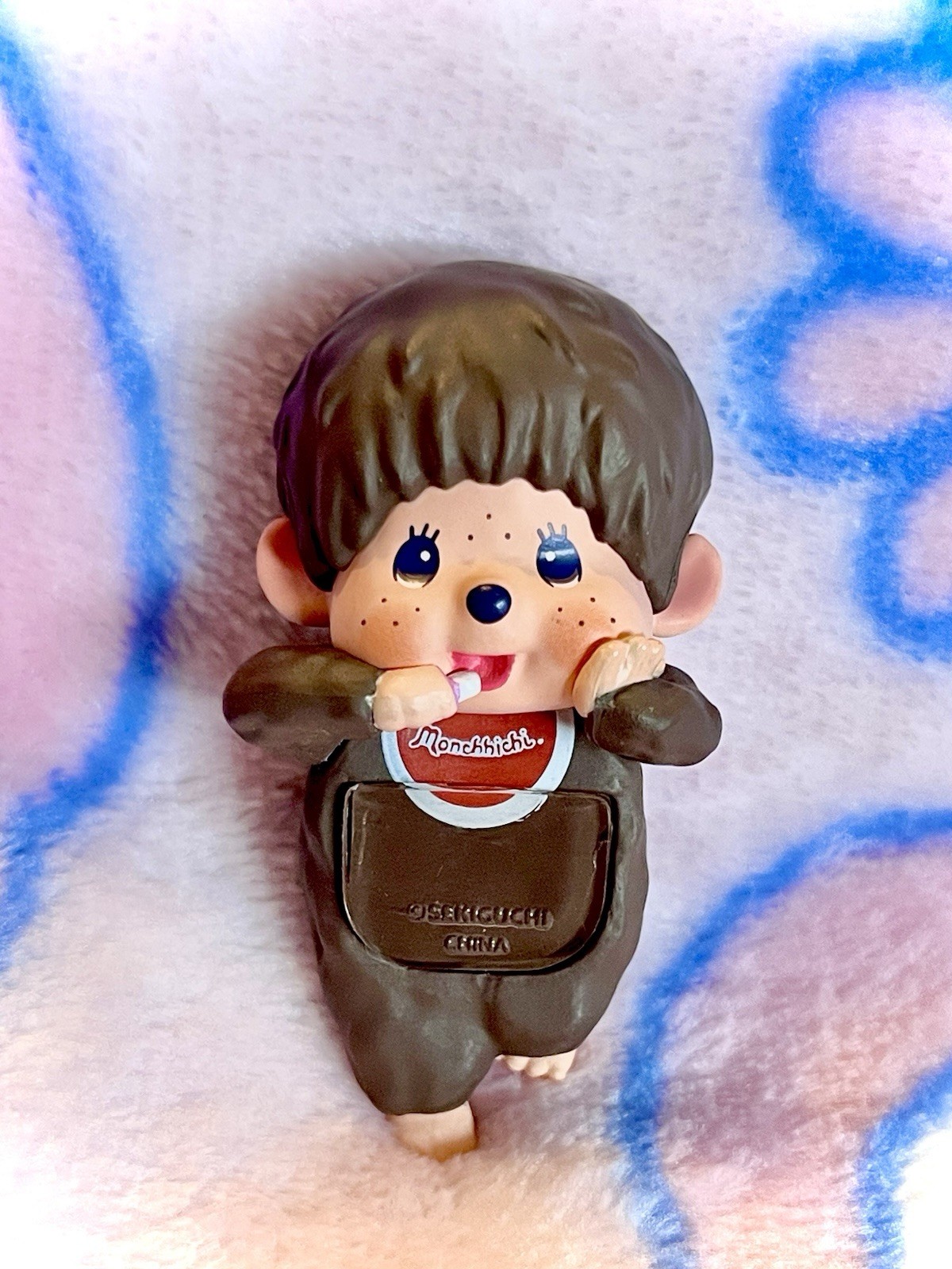 Monchhichi Hippers ~ Monchhichi BOY~ Latch-On Mini Figures New/Open Box