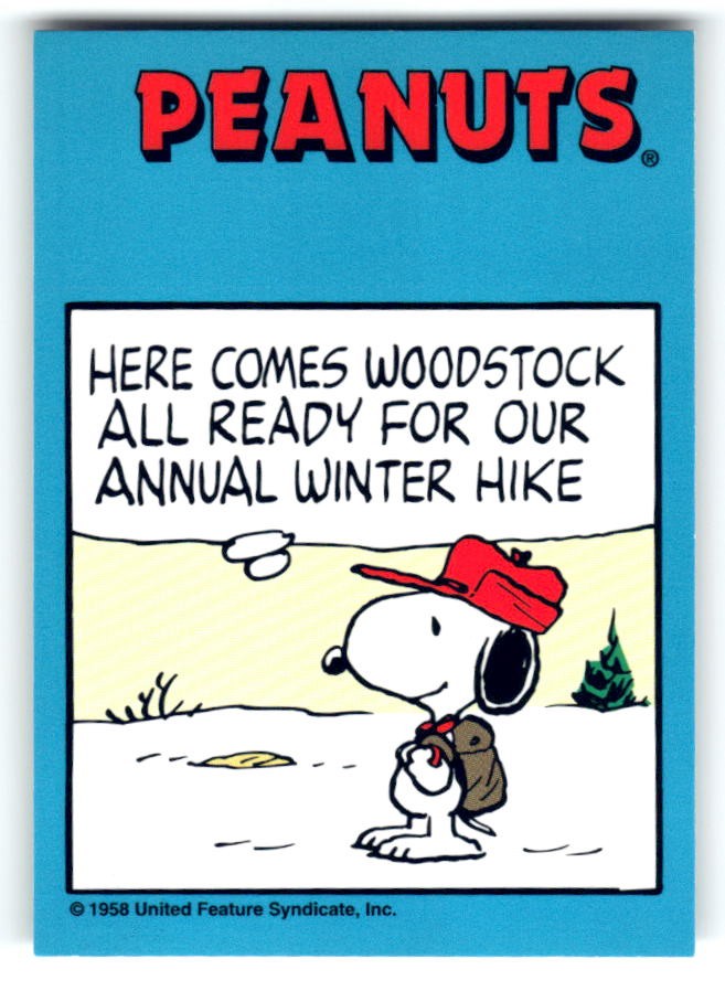 1992 ProSport Peanuts Classics #74 Here comes Woodstock all ready for our annual